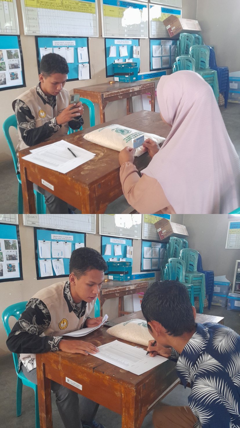 Mahasiswa KKN Gumelem Kulon Melakukan Piket Desa di Balai Desa Gumelem Kulon