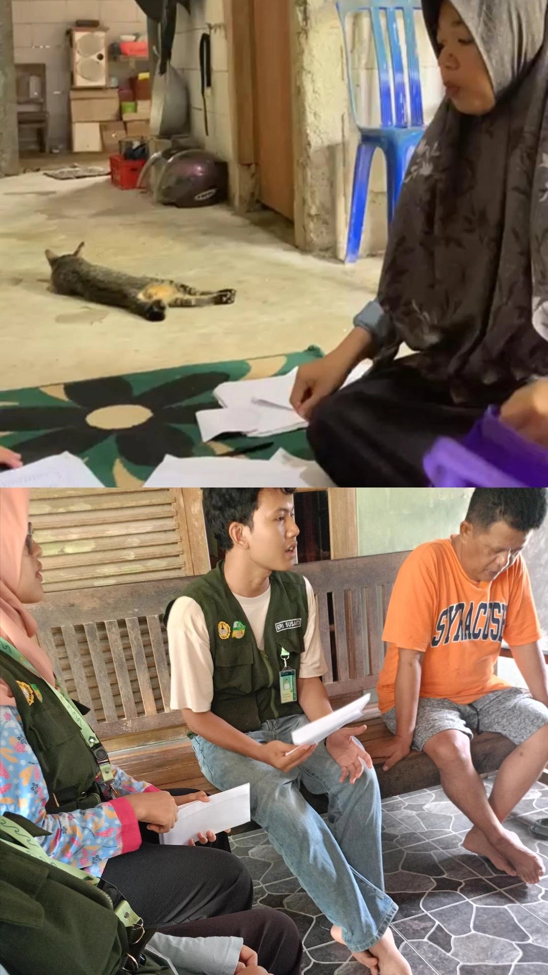 Berkunjung ke kader posyandu dan RT penyerahan surat FGD