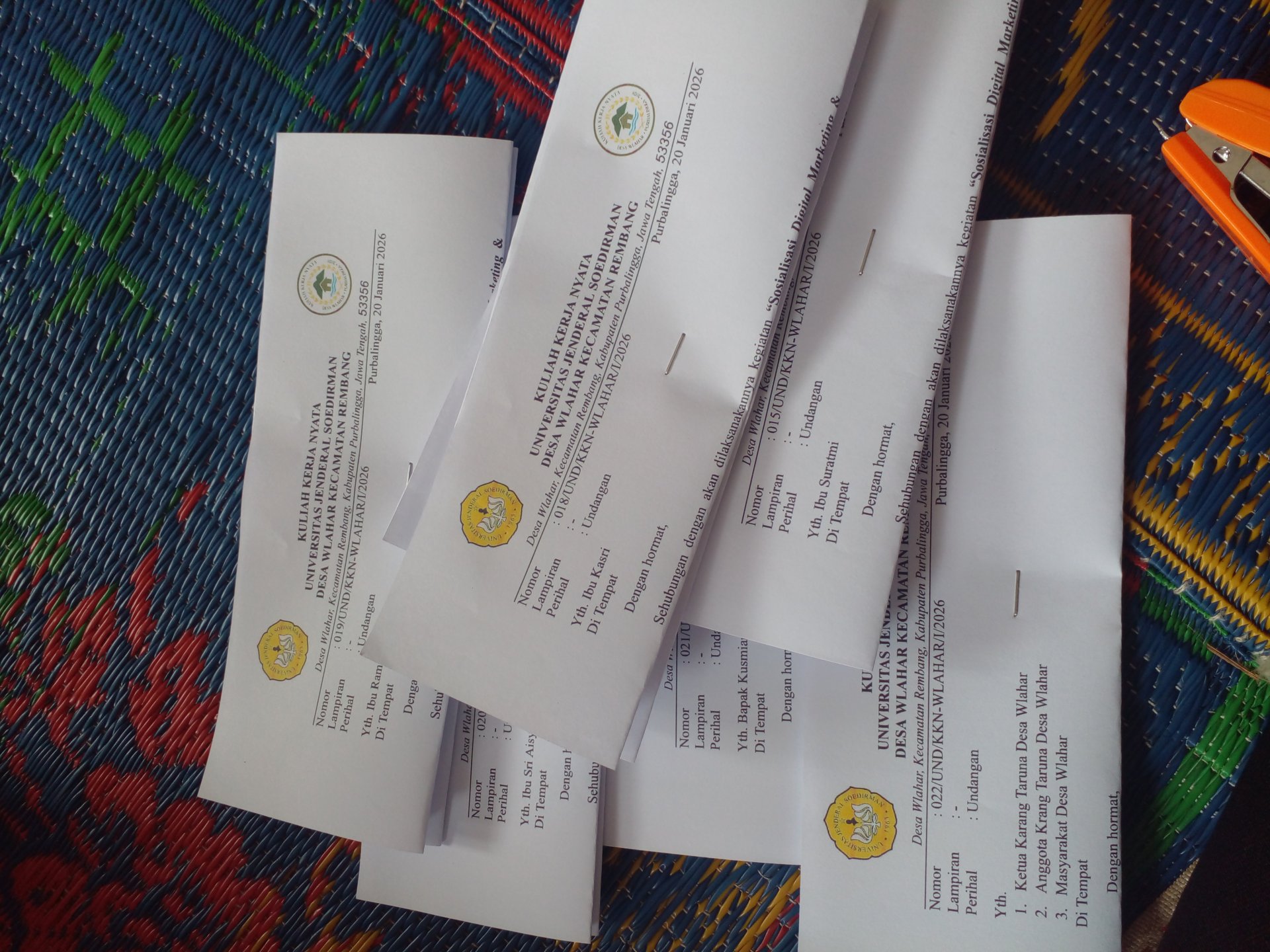 Pembuatan Surat Undangan Kegiatan Sosialisasi Divisi Ekonomi