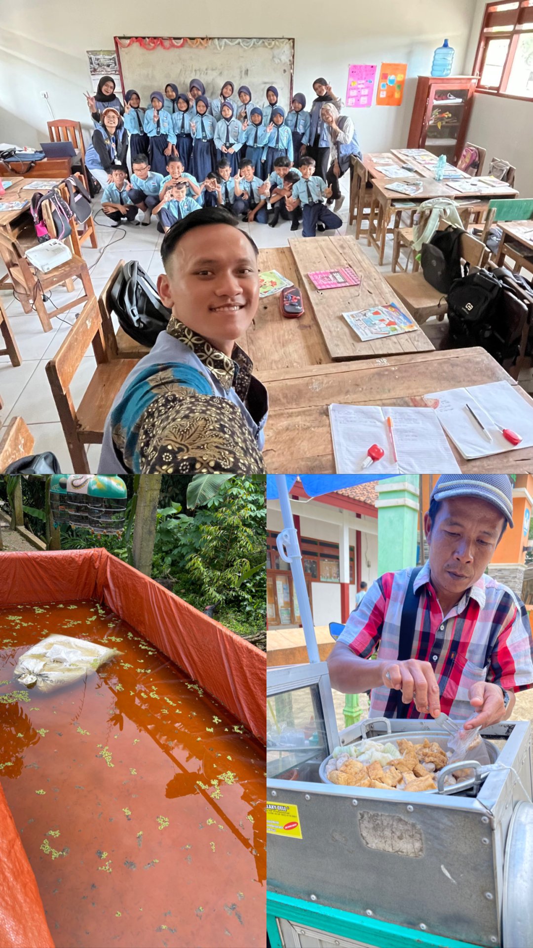 Day 16-mengajar di sd 1 lancar, monitoring perkembangan azolla dan melarisi umkm terdekat