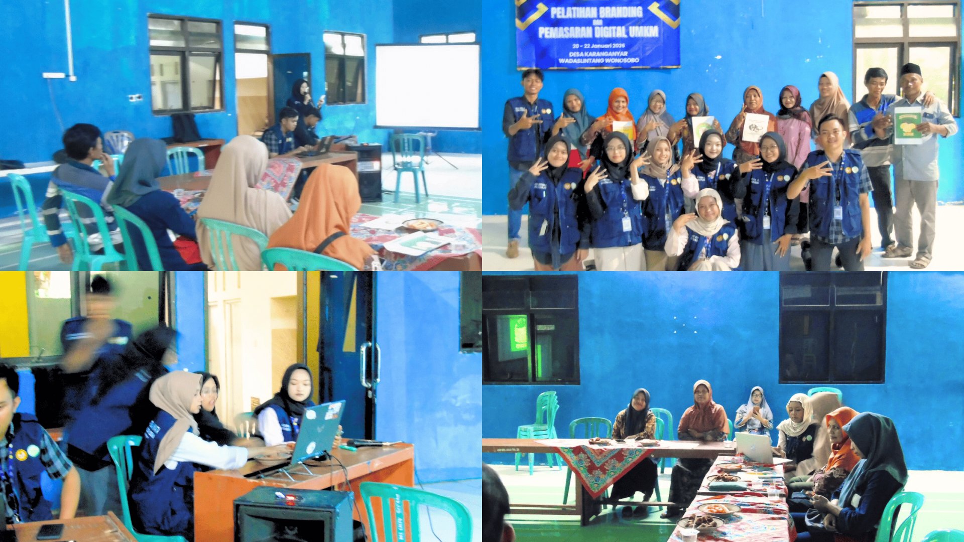 Kegiatan Hari Keenambelas KKN di Desa Karanganyar, Wadaslintang: Pembuatan Logo UMKM