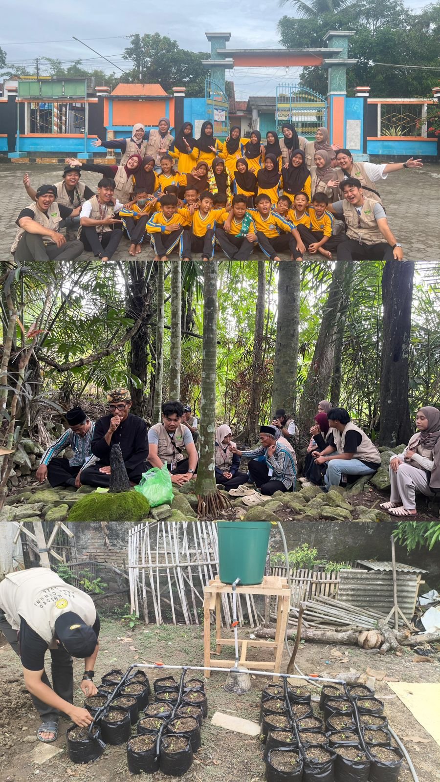 Day 16 pembelajaran olahraga tradisional pada siswa siswi kelas 5 SDN 2 Ciwuni dan mengikuti adat istiadat nyadran setiap satu taun sekaliDi panembahan atau petilasan yang berada di dusun tiparjaya, serta monitoring irigasi tetes