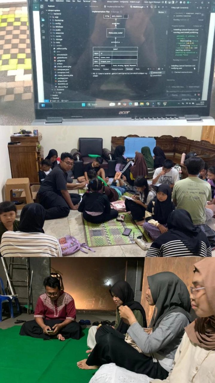 kegiatan kkn: pembuatan website, les, dan wungon