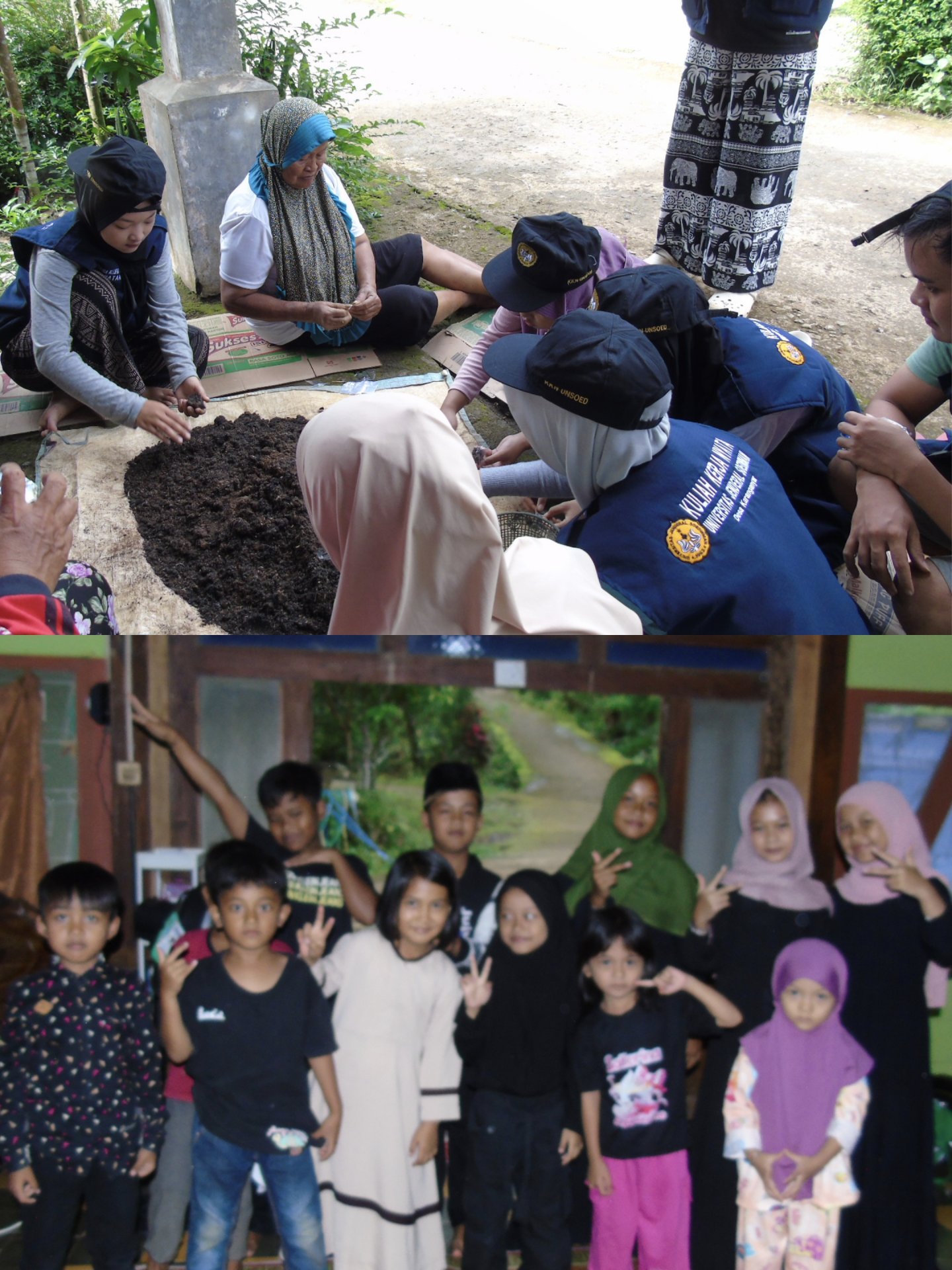 Kerja Bakti Bersama Kelompok Tani dan Bimbingan Belajar