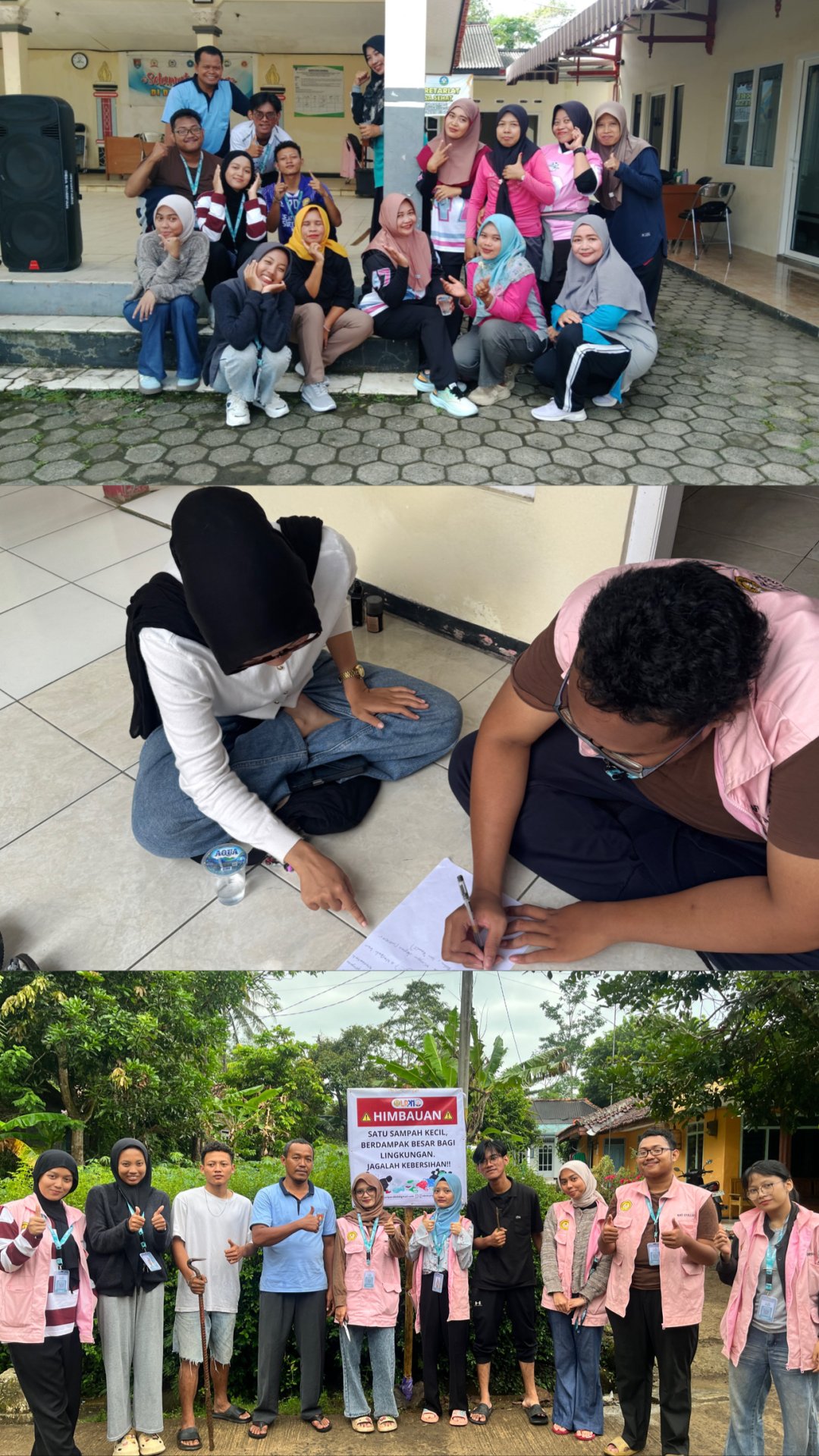 Day 17 KKN: Senam Pagi, Piket Desa, dan Pemasangan Banner Lingkungan