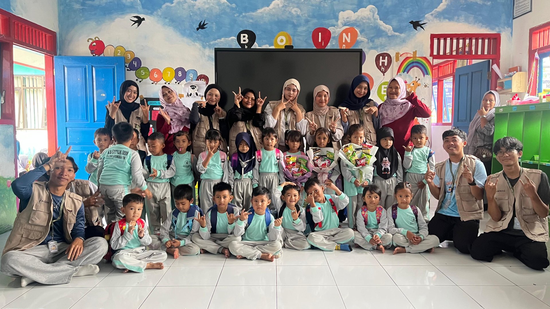 Lomba mewarnai di PAUD KB Satria Jaya