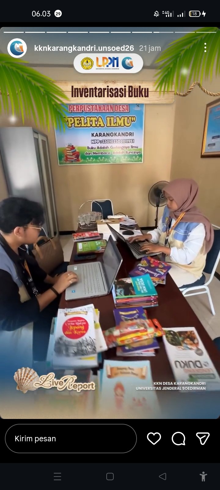 Inventaris Buku Perpustakaan Desa Karangkandri (Jumat, 23 Januari 2026)