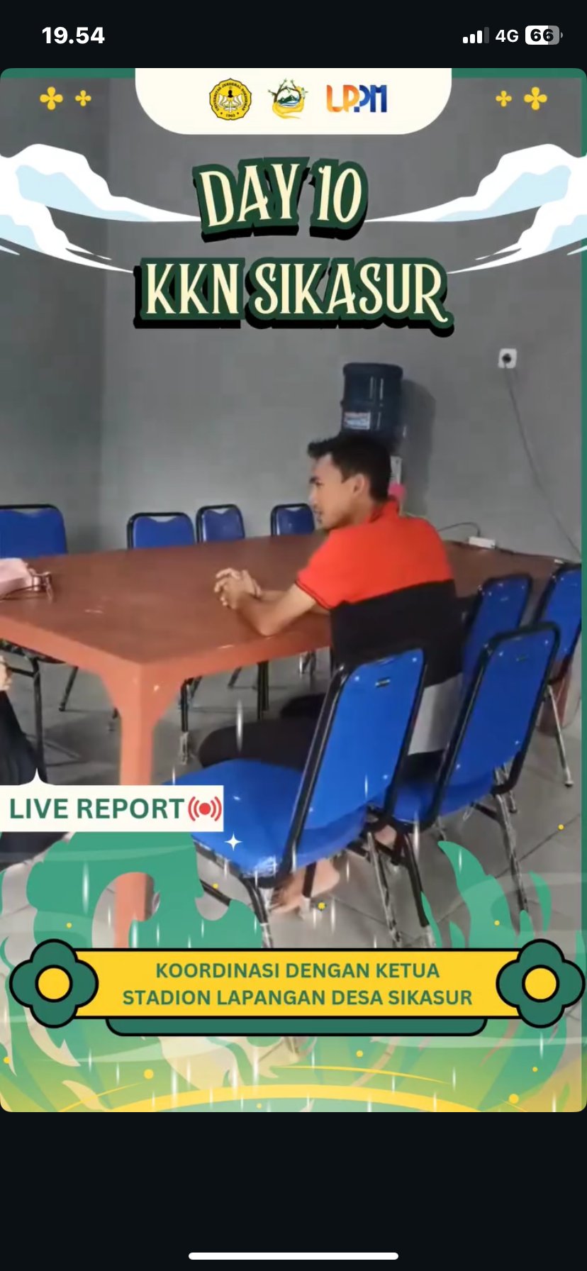 Koordinasi dengan ketua studion lapangan desa Sikasur