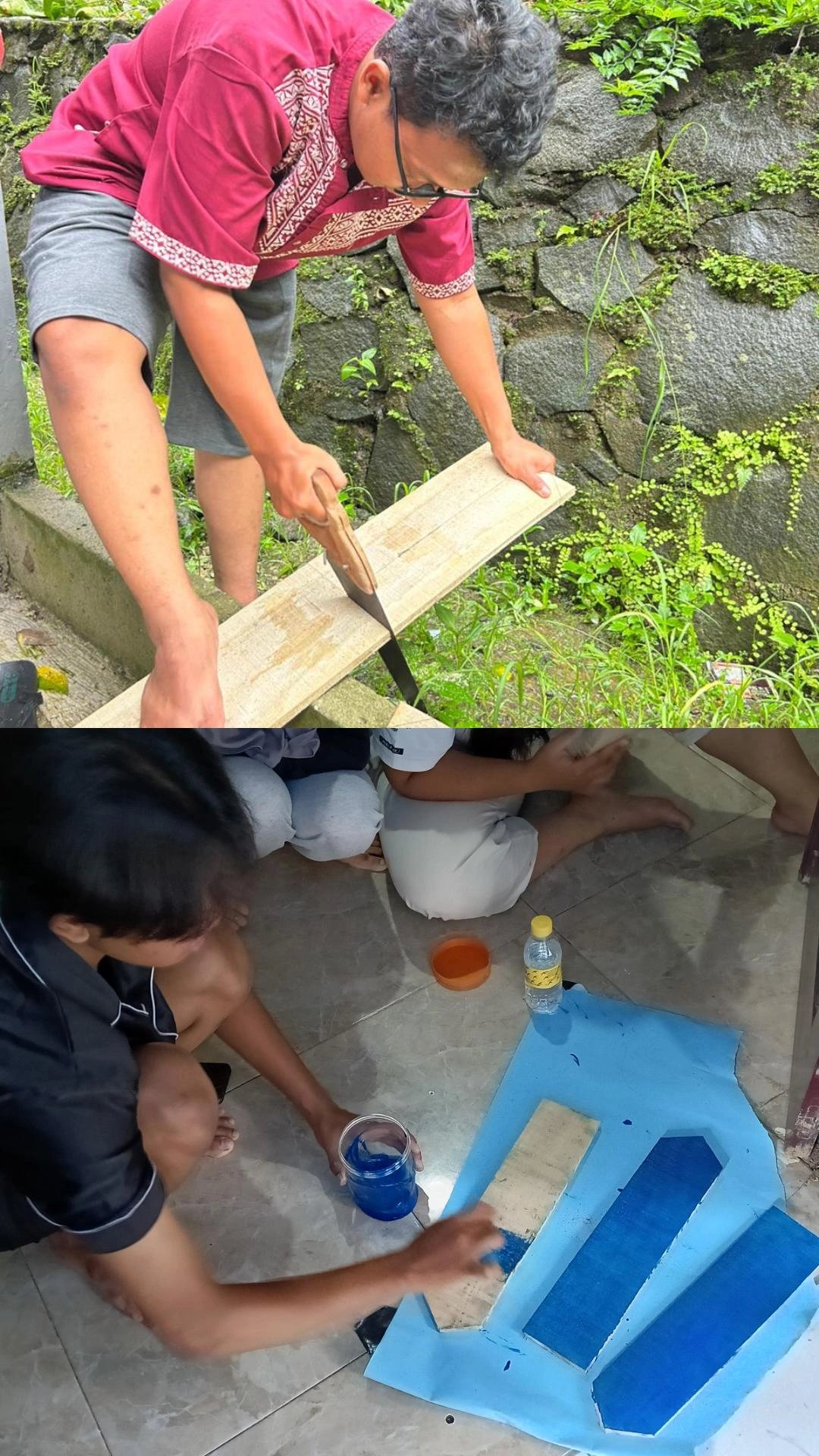 Pembuatan plang petunjuk arah