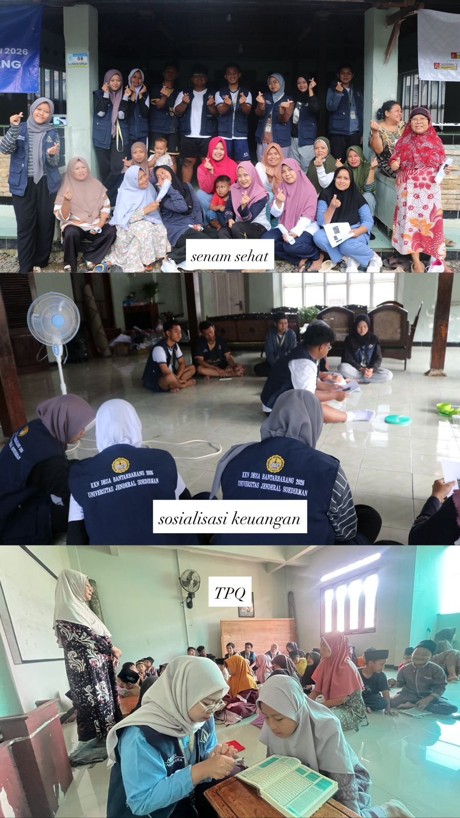 Senam Pagi, Literasi Keuangan, dan Bimbingan TPQ