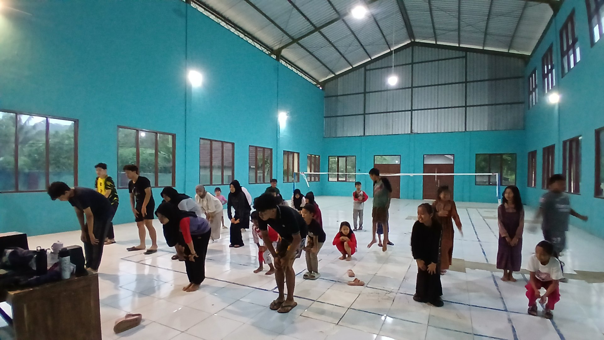 Persiapan Latihan Senam Pagi & Olahraga bersama SDN 02 Karangbawang