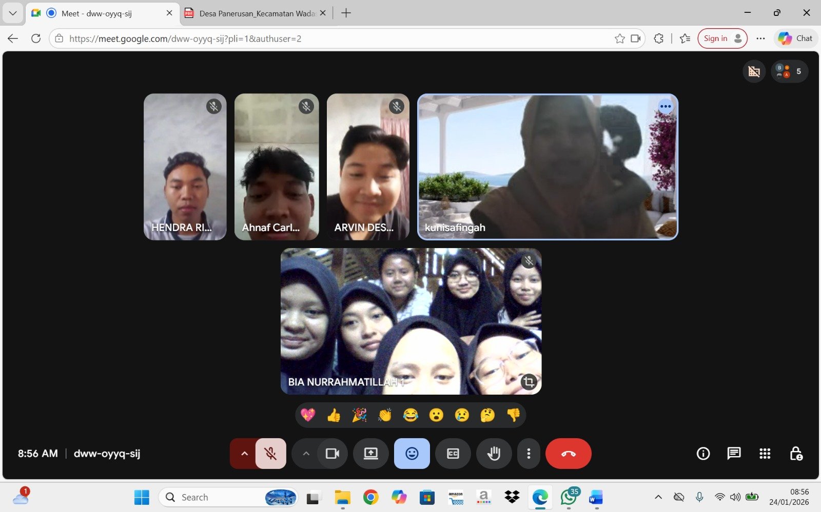 Diskusi bersama DPL dan mengajar TPQ