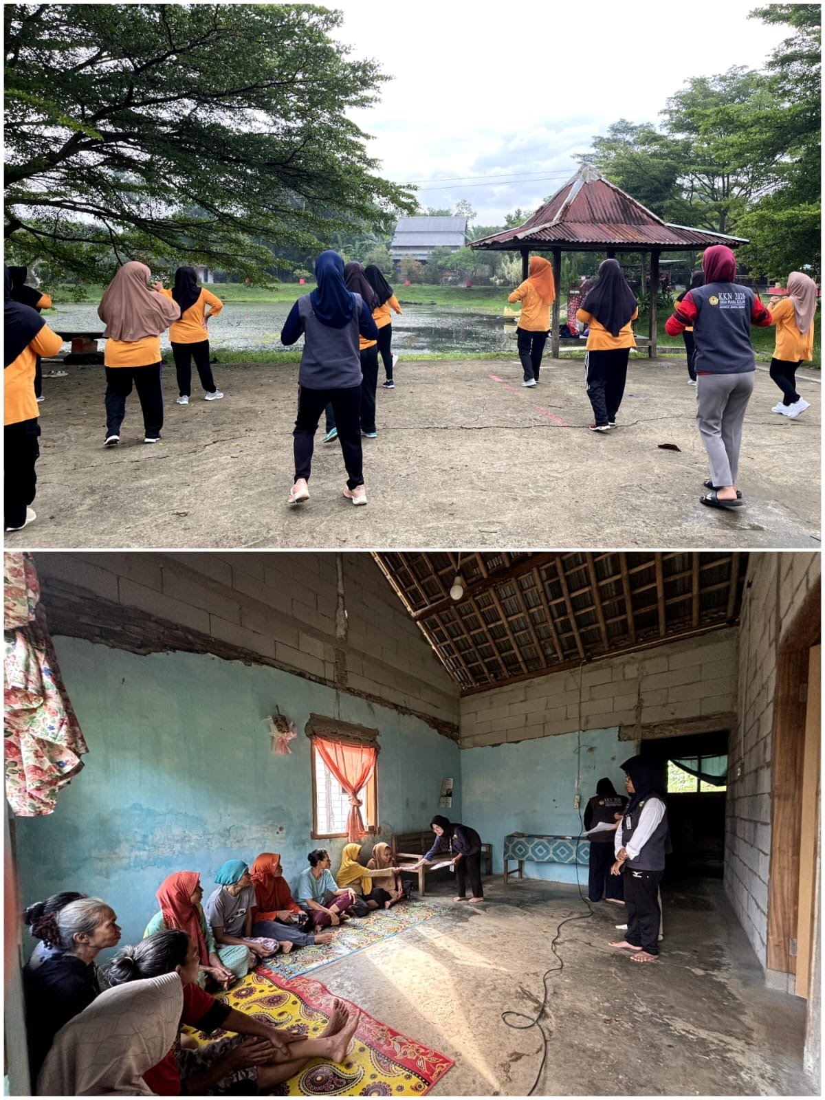 Hari keduabelas kegiatan KKN — Senam bersama & Sosialisasi