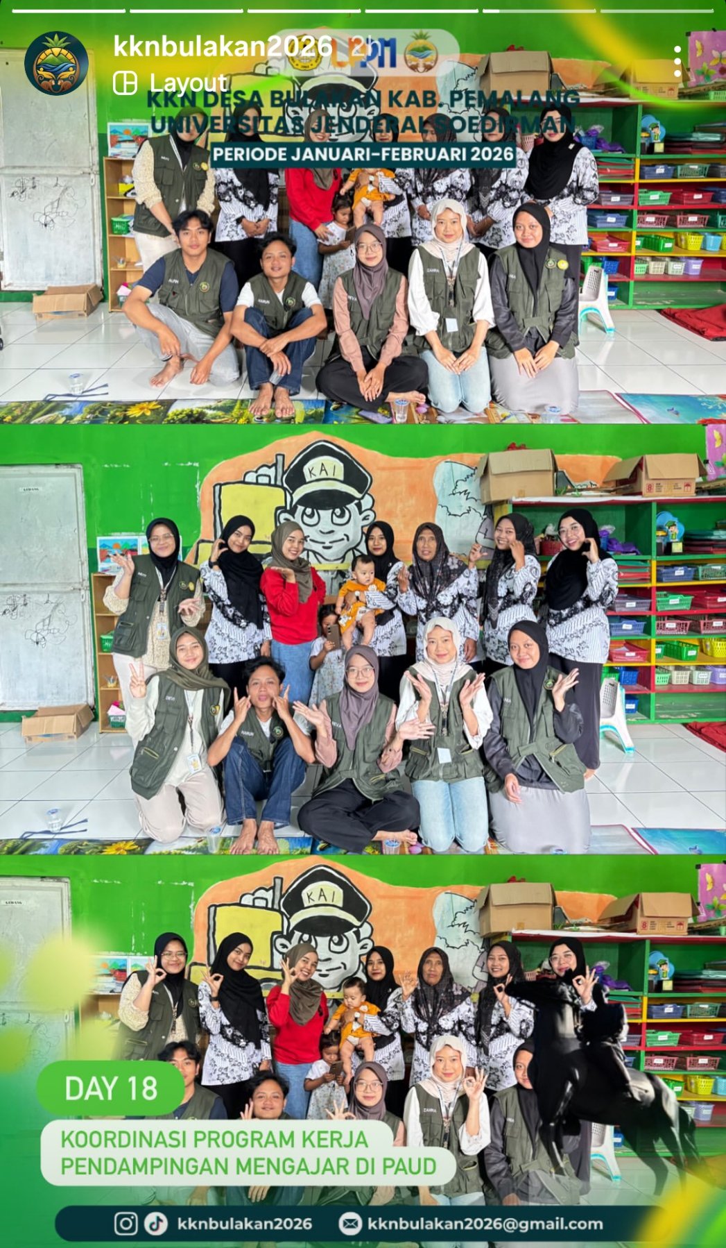 Koordinasi Program Kerja dan Pendampingan Mengajar PAUD di Desa Bulakan