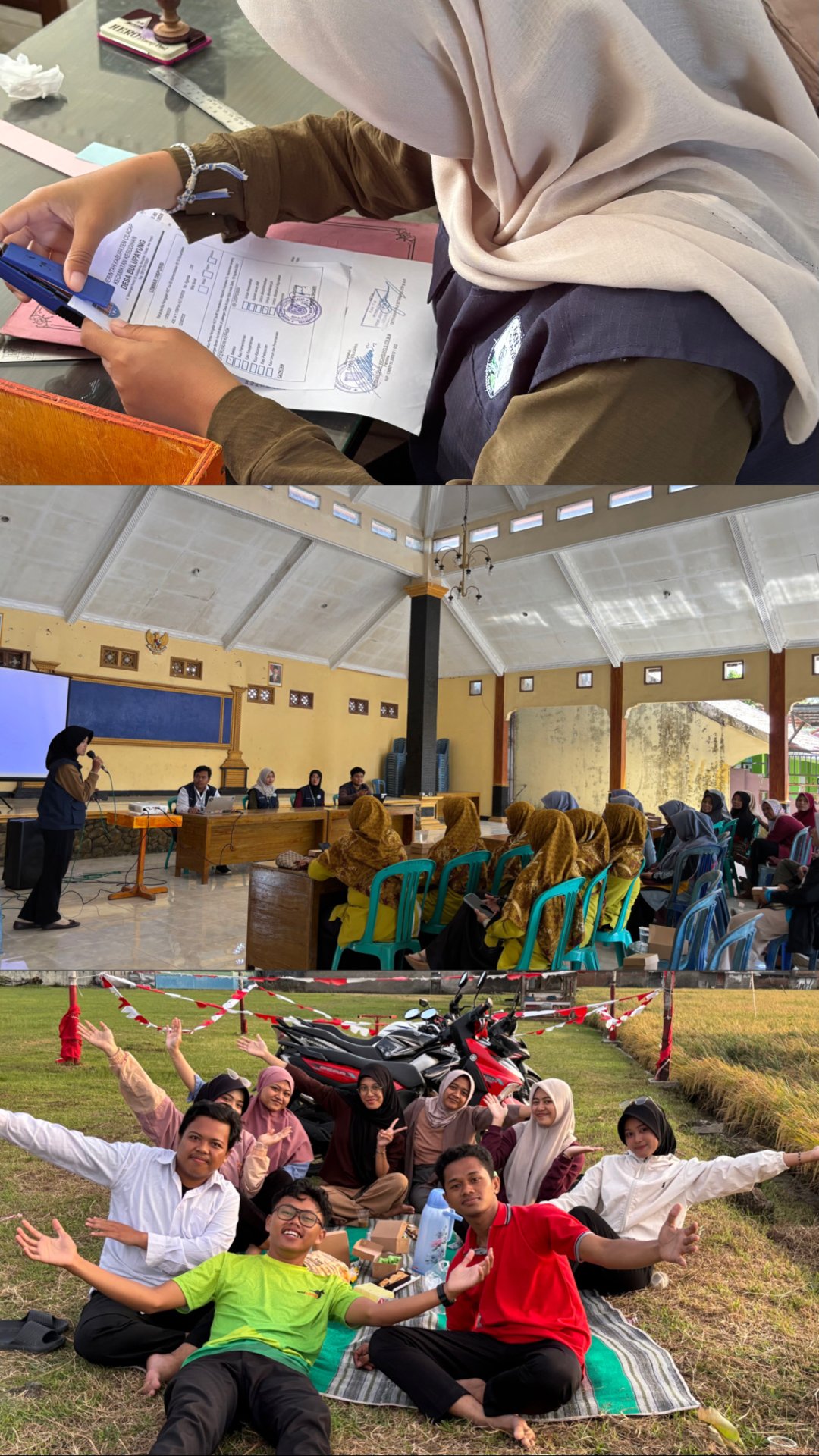 Piket pelayanan balai desa, sosialisasi pemilahan sampah dan KIP, jalan sore