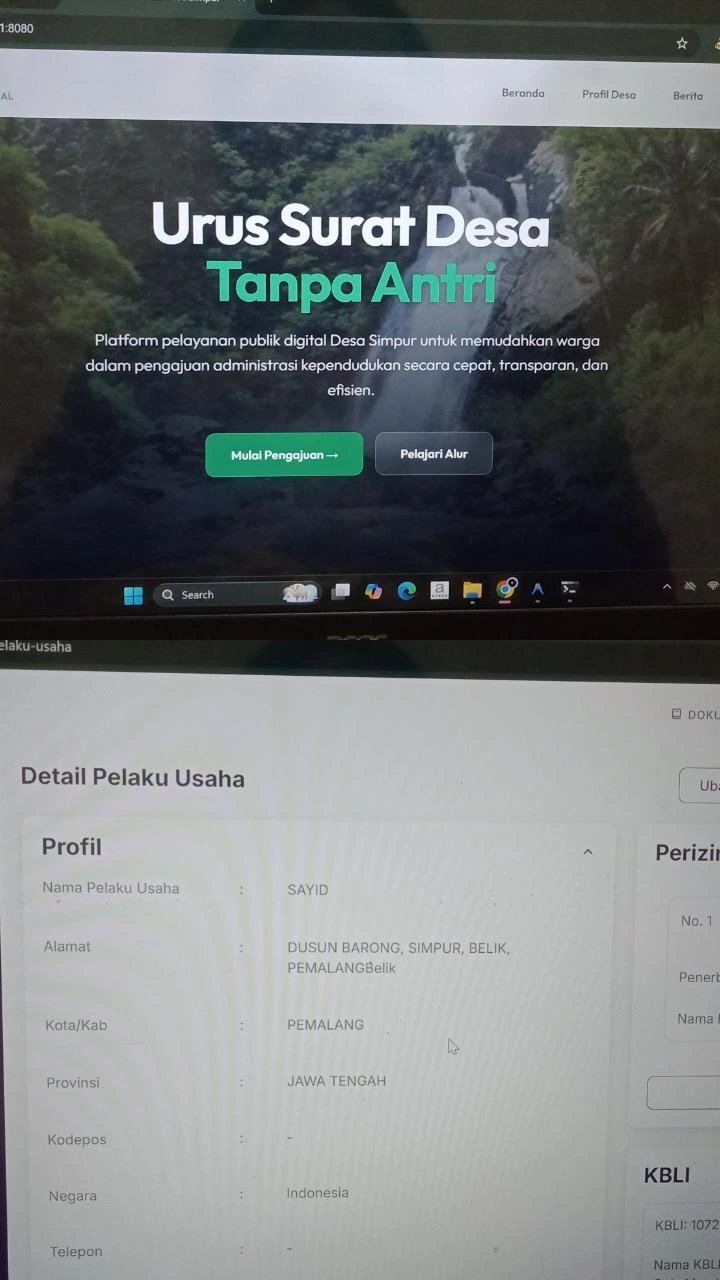 kegiatan kkn: pengembangan website desa dan penginputan sertifikat halal