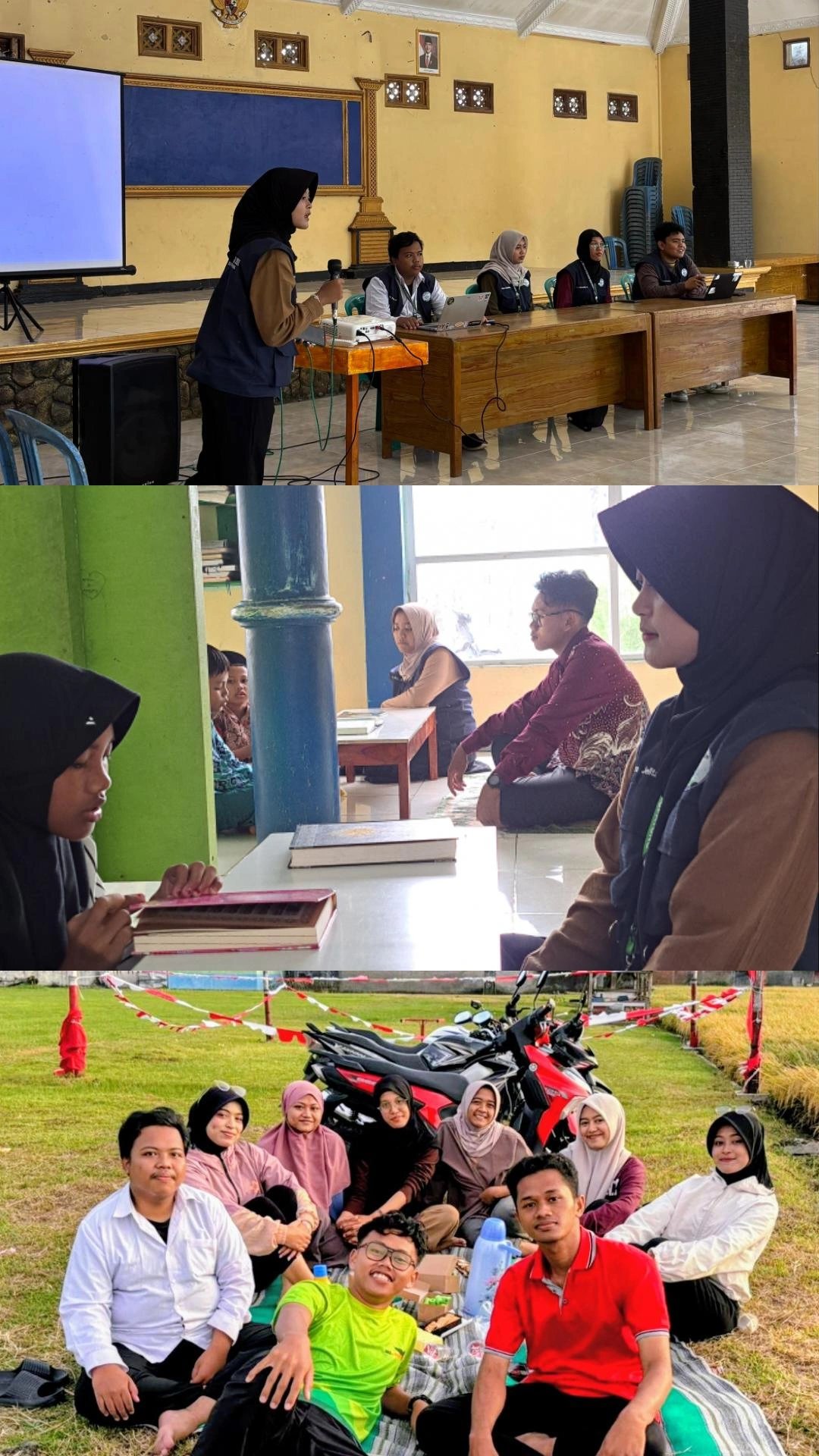 Sosialisasi pemilahan Sampah dan Sosialisasi KIP,Mengajar Ngaji di TPQ Nurul Huda,Jalan jalan sore