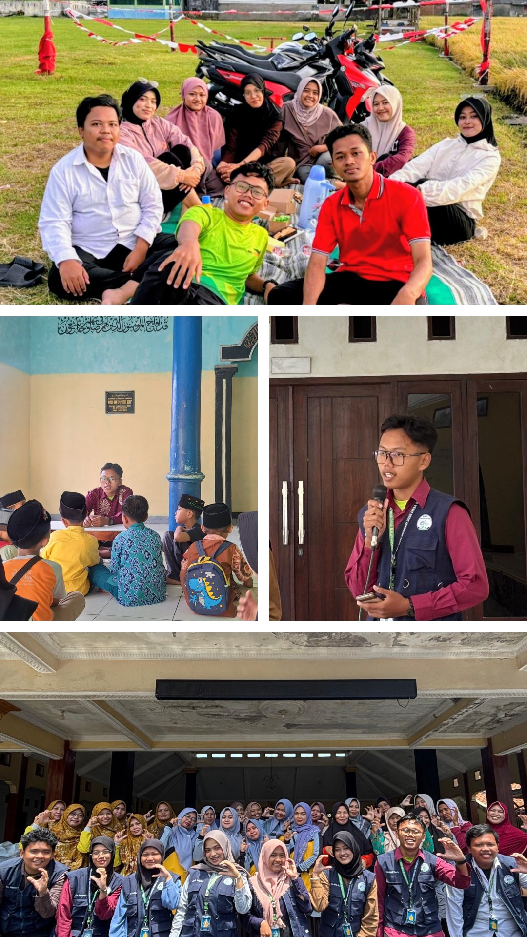 Hari ke-18 Sosialisasi Pemilihan Sampah dan Keterbukaan informasi publik, Pendampingan TPQ, Menikmati suasana sore hari di Lapangan tepi sawah desa Bulupayung