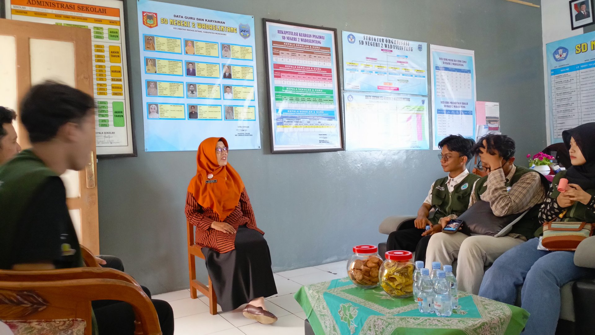 Audiensi dengan Pihak Sekolah SD N 2: Pembahasan Teknis dan Jadwal Implementasi Program.