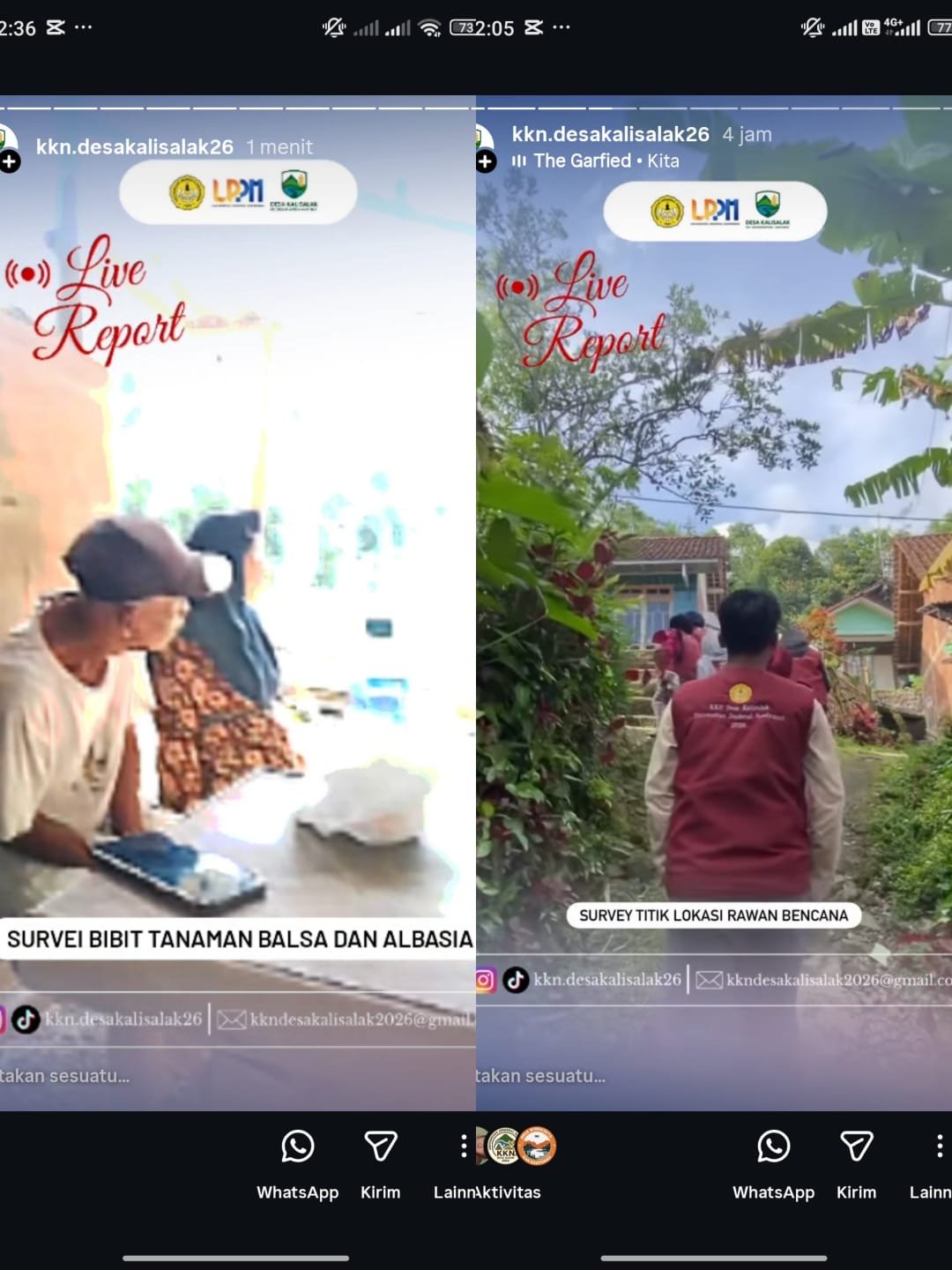 KKN DI DESA KALISALAK HARI KE 18