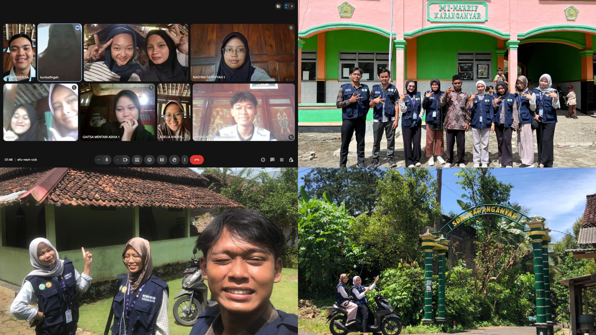 Kegiatan Hari Kedelapanbelas KKN di Desa Karanganyar, Wadaslintang: Kunjungan Ke MI Ma'arif Karanganyar dan Pendataan Sarana Desa Berbasis Google Maps