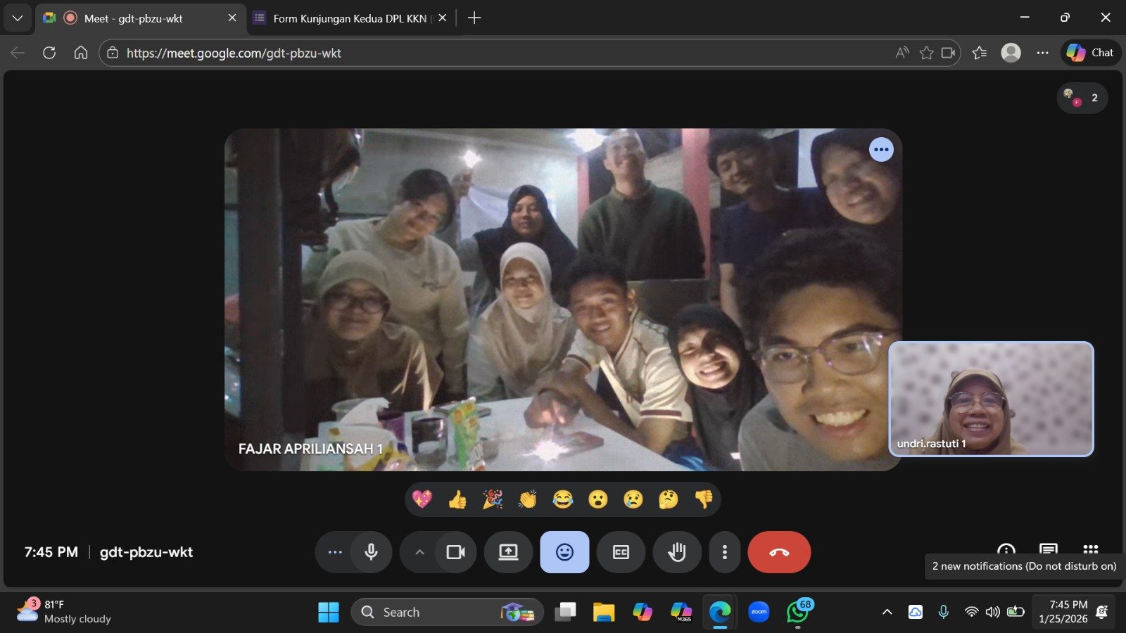 Hari 19 - Kunjungan dan Konsultasi (DPL) KKN Desa Wlahar (Online)