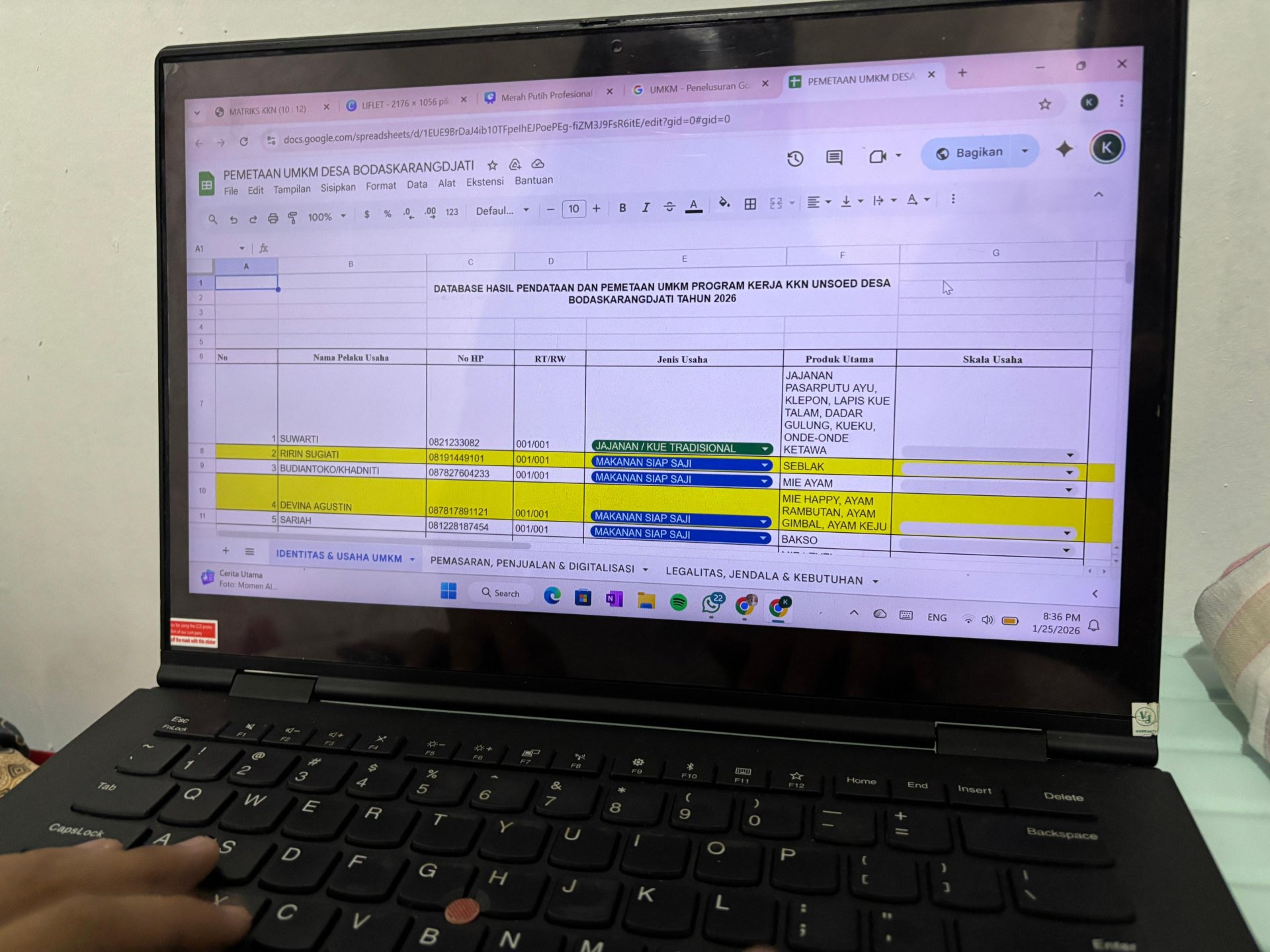 PENDATAAN DAN PEMETAAN UMKM