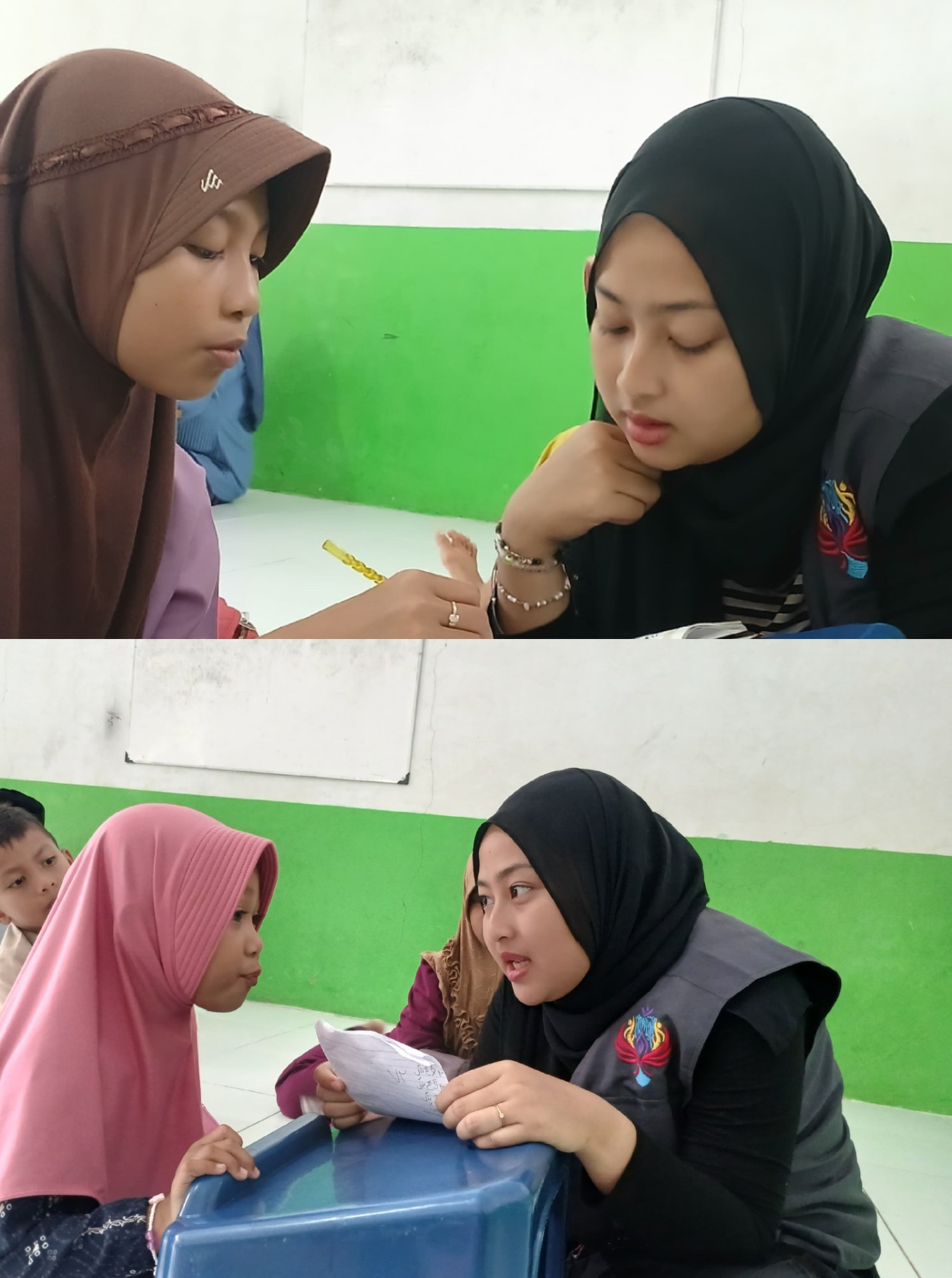 Pengajaran Al-Qur'an dan Iqro di TPQ oleh Inayu, hani, kafah