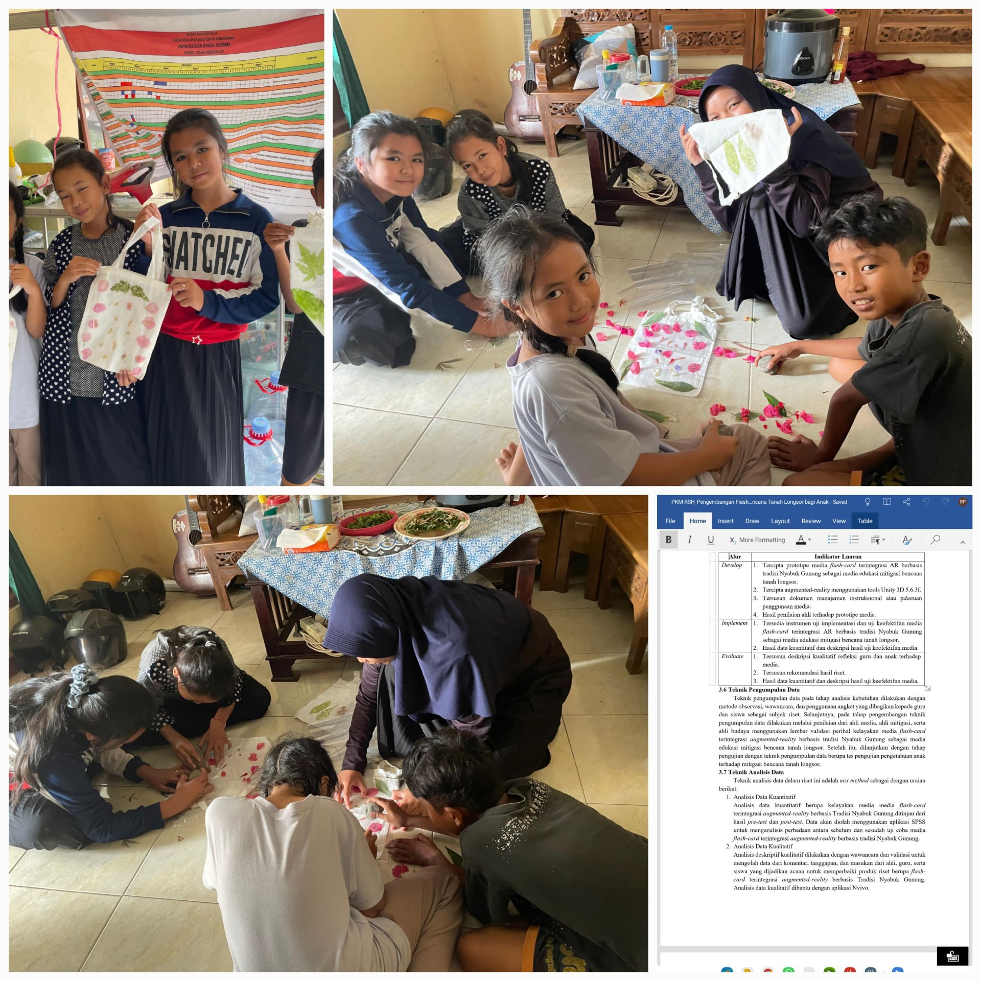 D-19 Istirahat Total, Edukasi Kreatif Anak, dan Finalisasi Proposal PKM