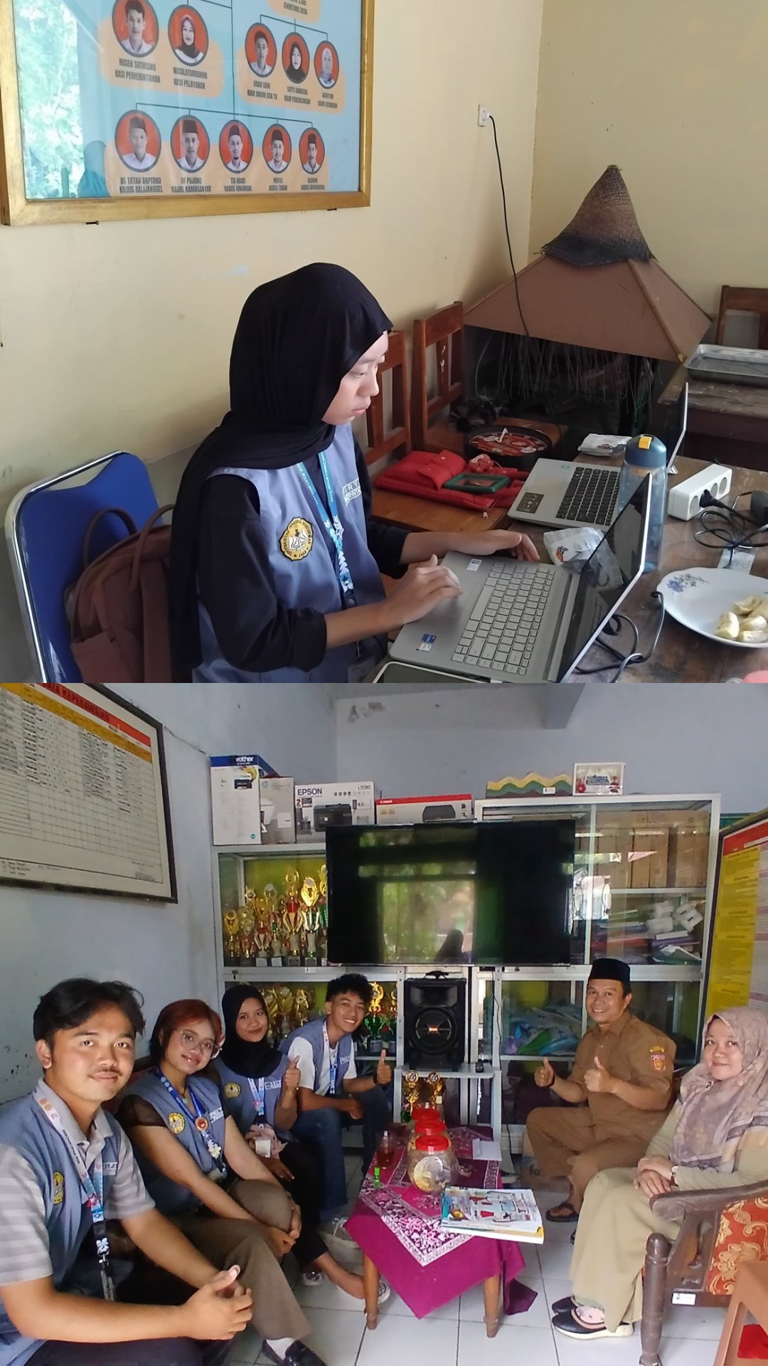 Piket Balai Desa dan Kunjungan ke SDN 1 Lancar