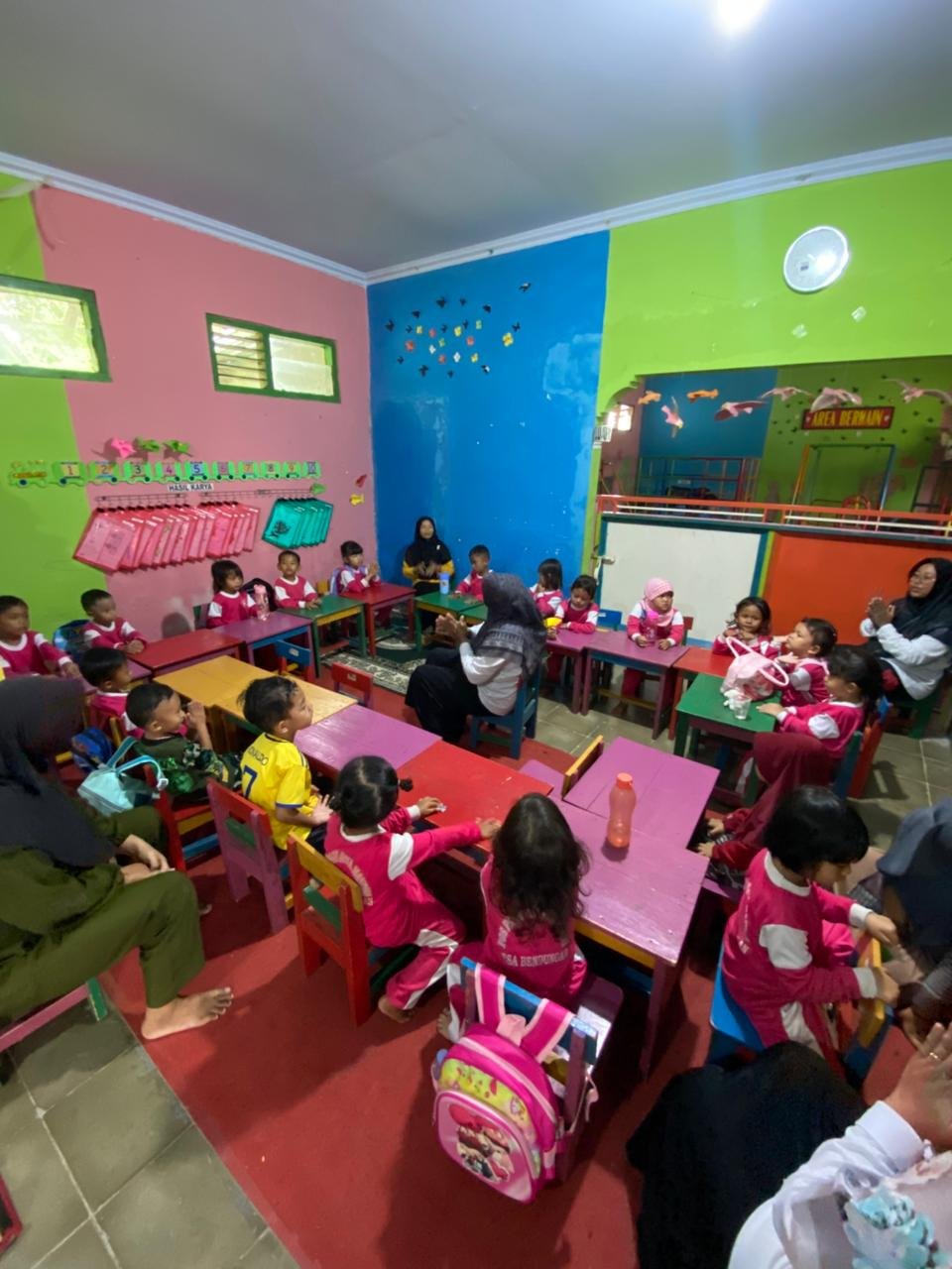 Pendampingan Pembelajaran di Paud Desa Bendungan