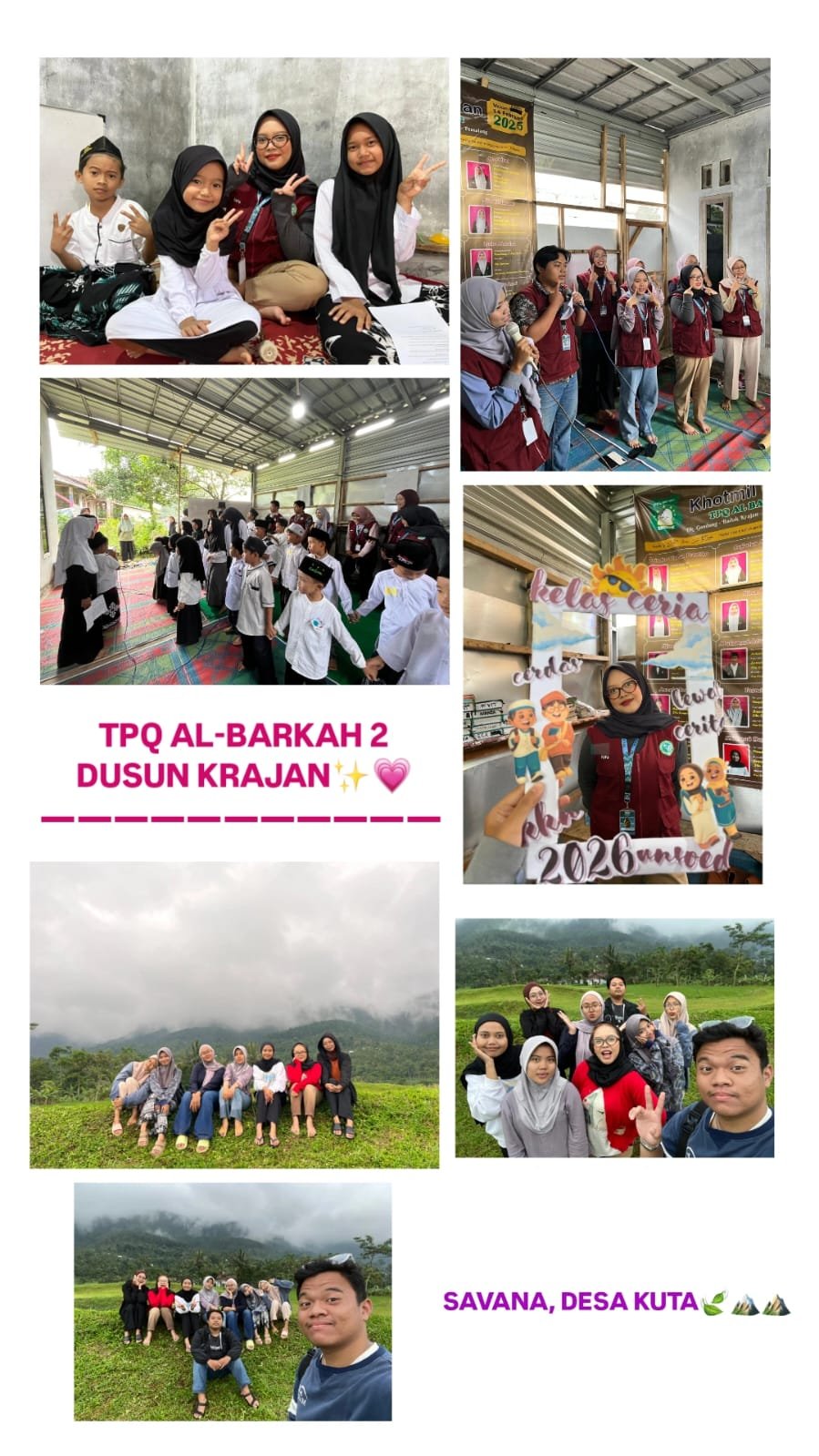 day 17 Kelas Ceria: Cerdas Lewat Cerita dan dilanjutkan melihat bermian savana di Desa Kuta