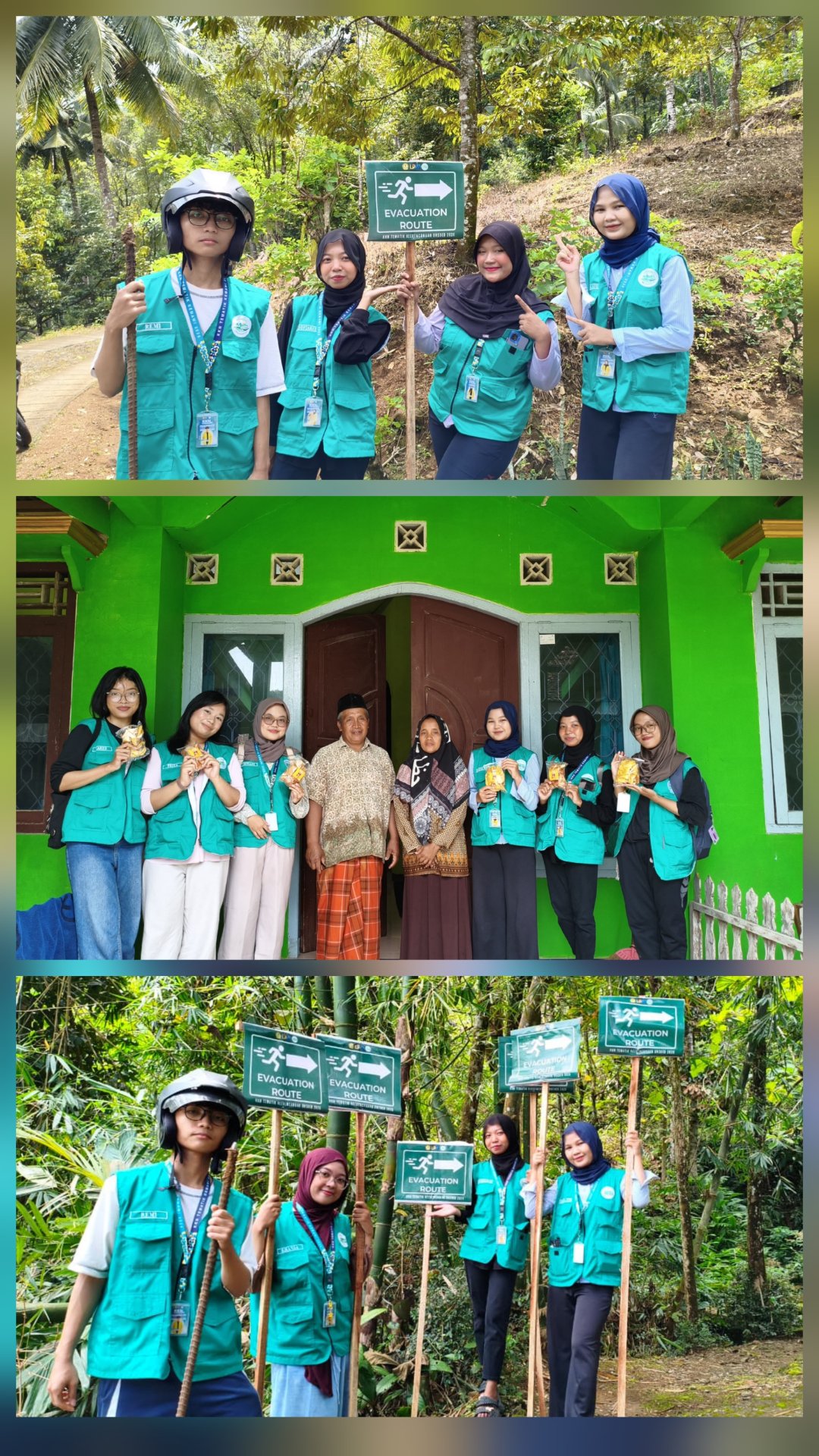 Kegiatan Pengajaran, Piket Rutin di Balai Desa, Pemasangan Rambu Titik Kumpul & Jalur Evakuasi, dan Pendampingan UMKM