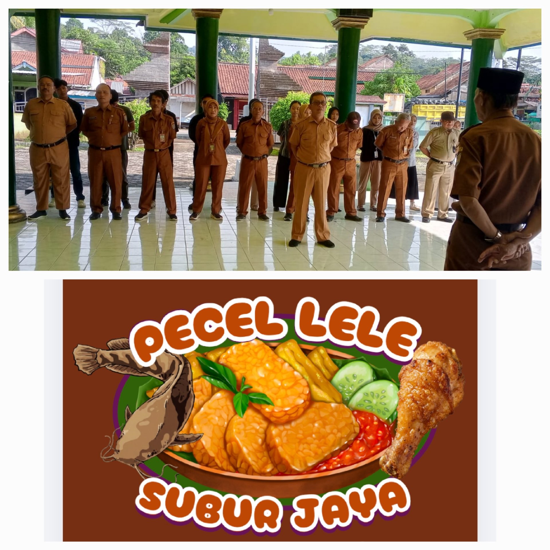 Kegiatan hari ke-21 : Mengikuti rutinitas apel pagi dan pembuatan logo untuk UMKM