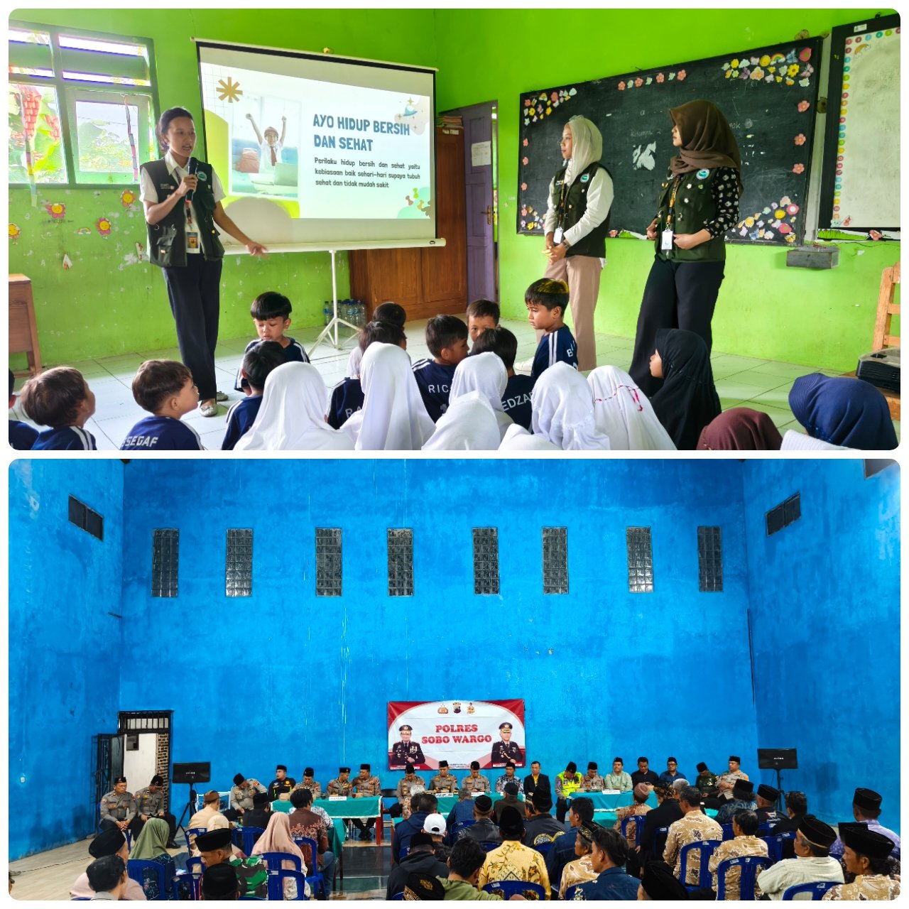 Senam Pagi, Sosialisasi PHBS, dan Temu Warga Bersama Polres Wonosobo