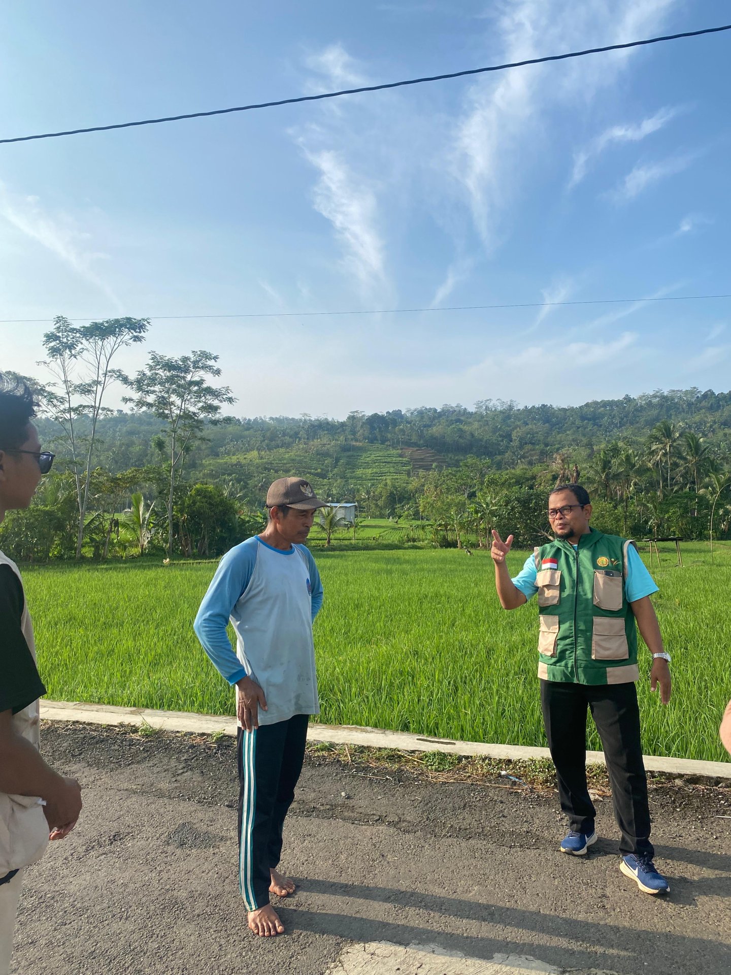 Pengecekan Hama wereng Bersama Warga Wanogara kulon
