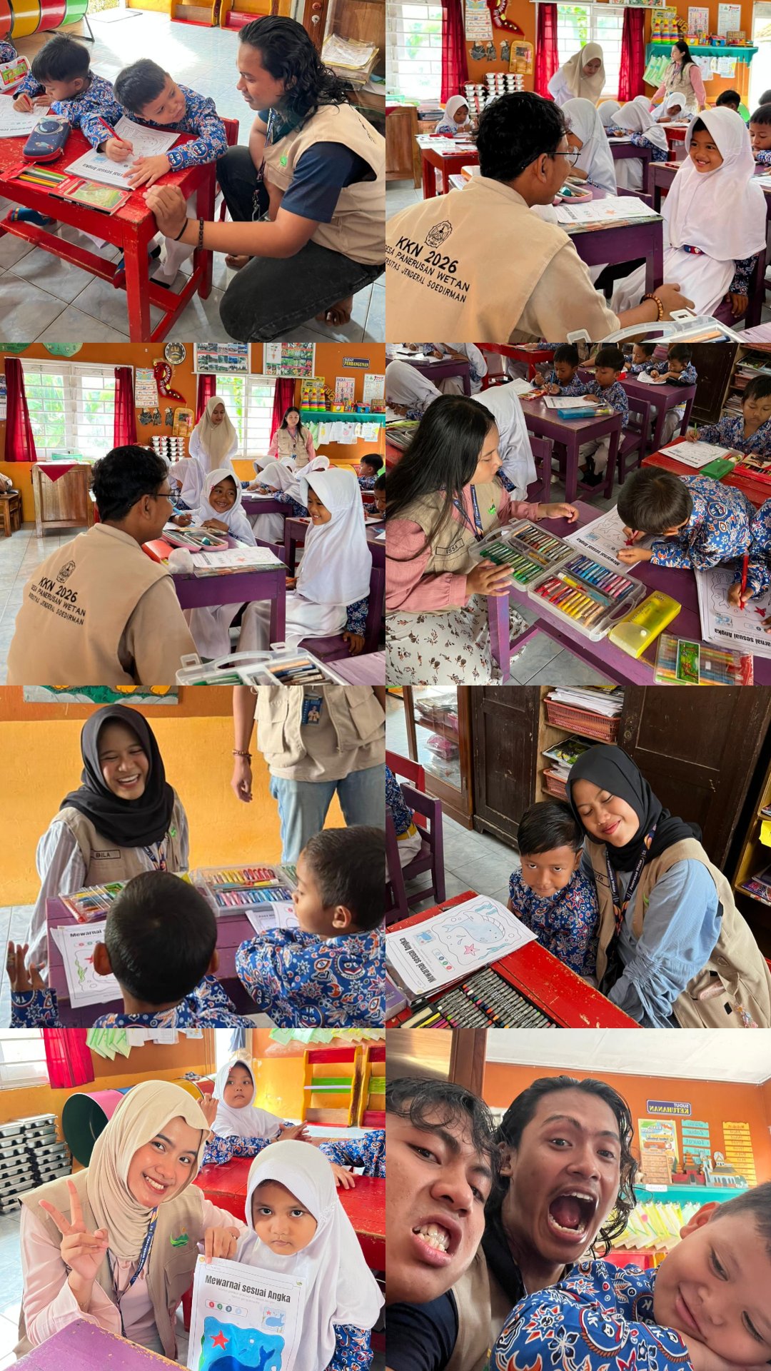 KEGIATAN LOMBA MEWARNAI DAN POJOK BACA DI TK PGRI PANERUSAN WETAN