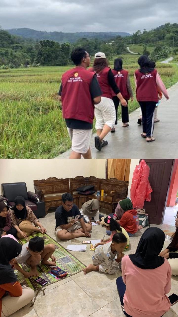 kegiatan kkn: take video dan les