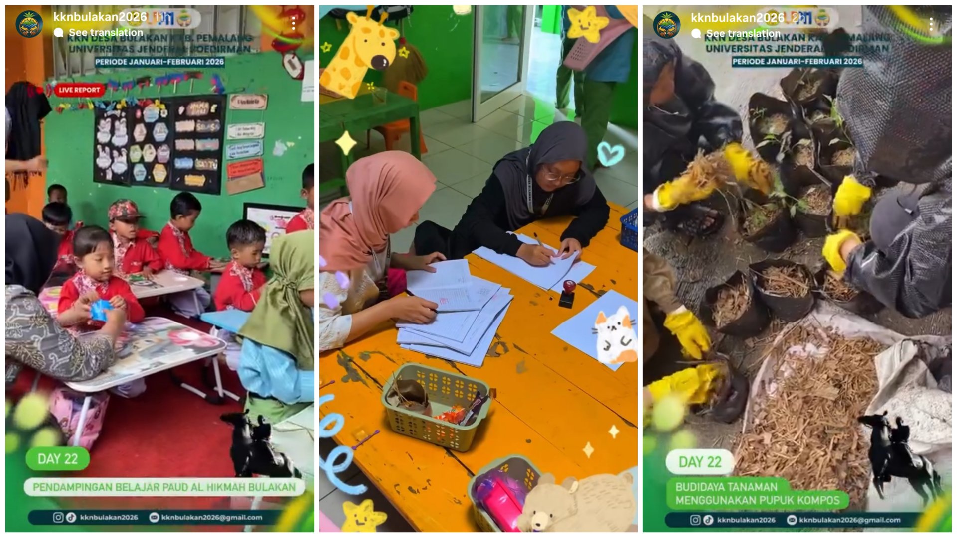 Upaya Mahasiswa KKN dalam Mendukung Pendidikan Anak Usia Dini dan Pertanian Ramah Lingkungan