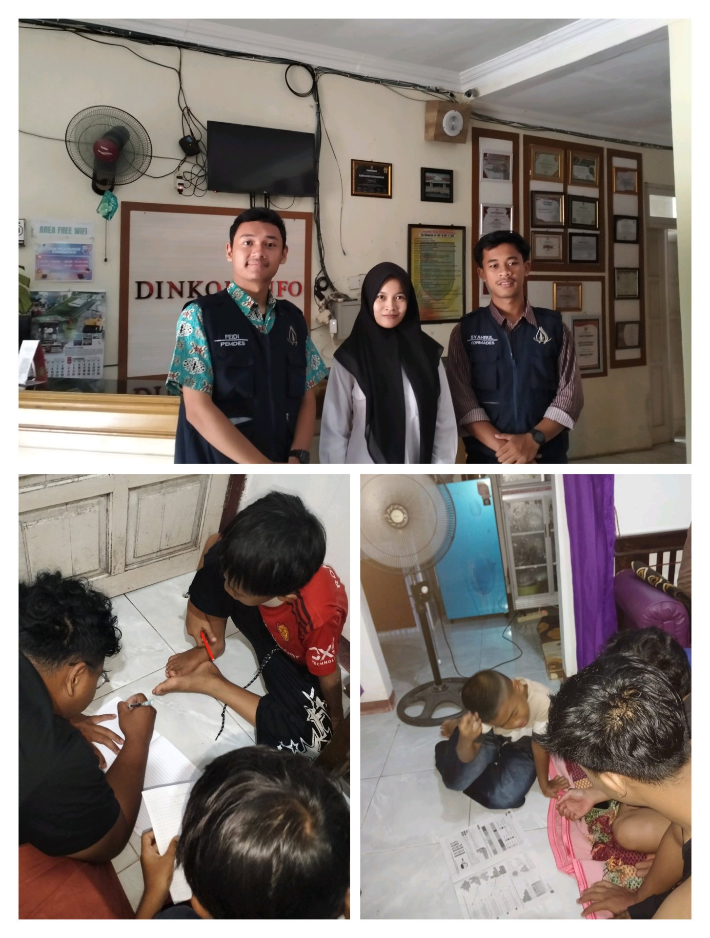 Kunjungan ke Dinkominfo & Bimbingan Belajar Matematika Siswa SD