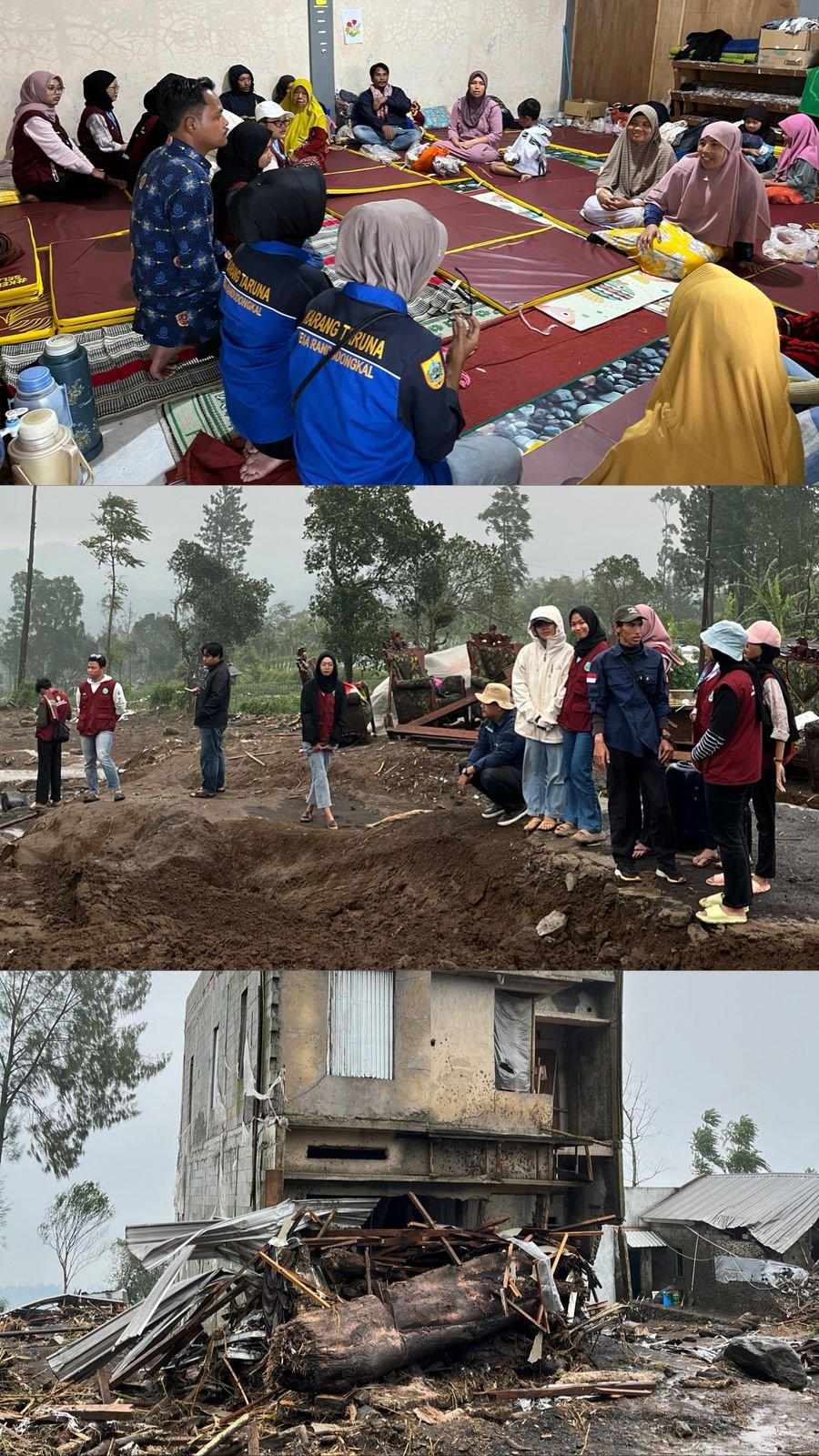 Penyaluran Donasi Bencana Bersama Karang Taruna Desa Badak