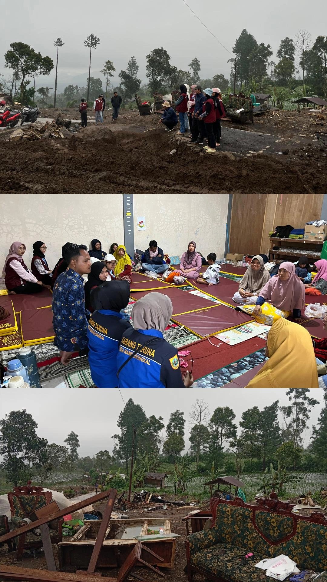 Penyaluran Bantuan Banjir Bandang Pemalang Selatan Bersama Karang Taruna