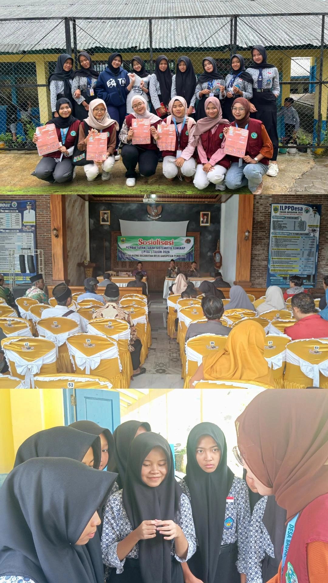 Sosialisasi dan Pembagian Tablet Tambah Darah di SMPN 3 Belik serta Partisipasi Sosialisasi PTSL