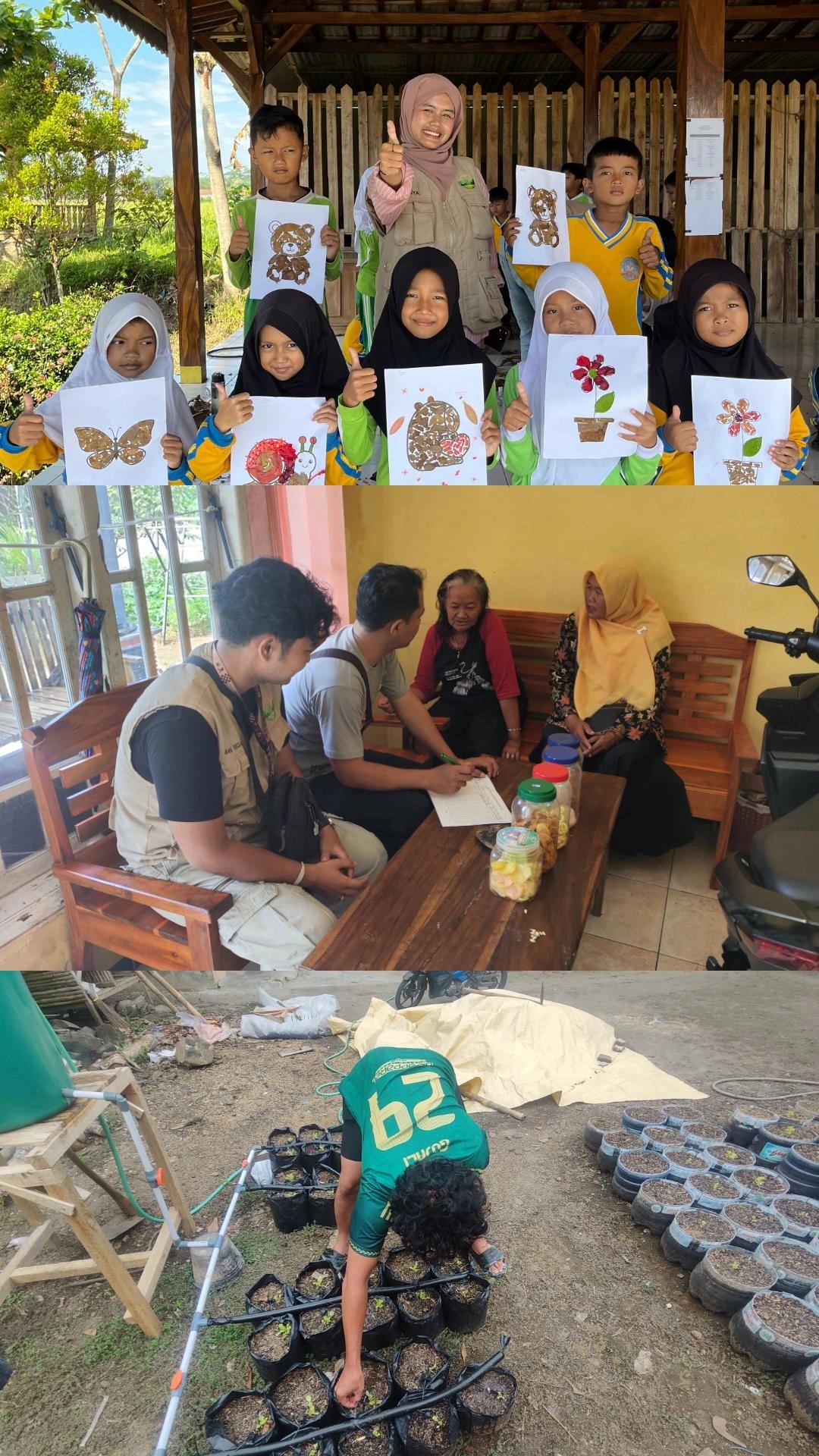 Day 23 Kegiatan Sekolah Alam bersama SDN 02 Ciwuni dan Mengikuti Kegiatan Verifikasi Dinas Kesehatan di desa Ciwuni