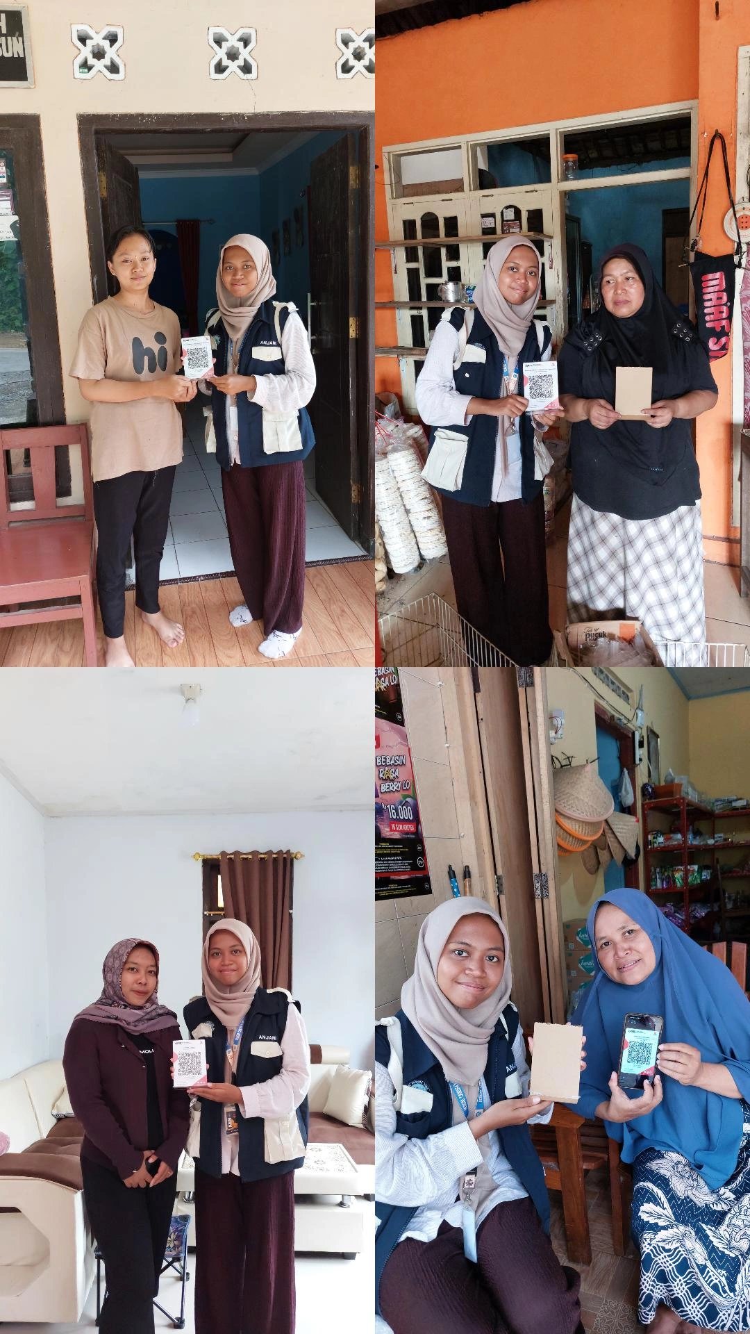 Memberikan akrilik untuk qris bagi umkm