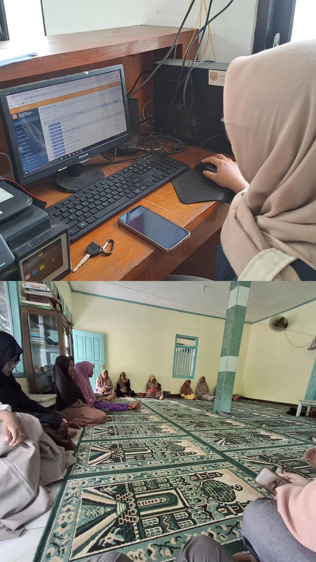 Piket Balai Desa dan Pengajian Rutinan di Mushola