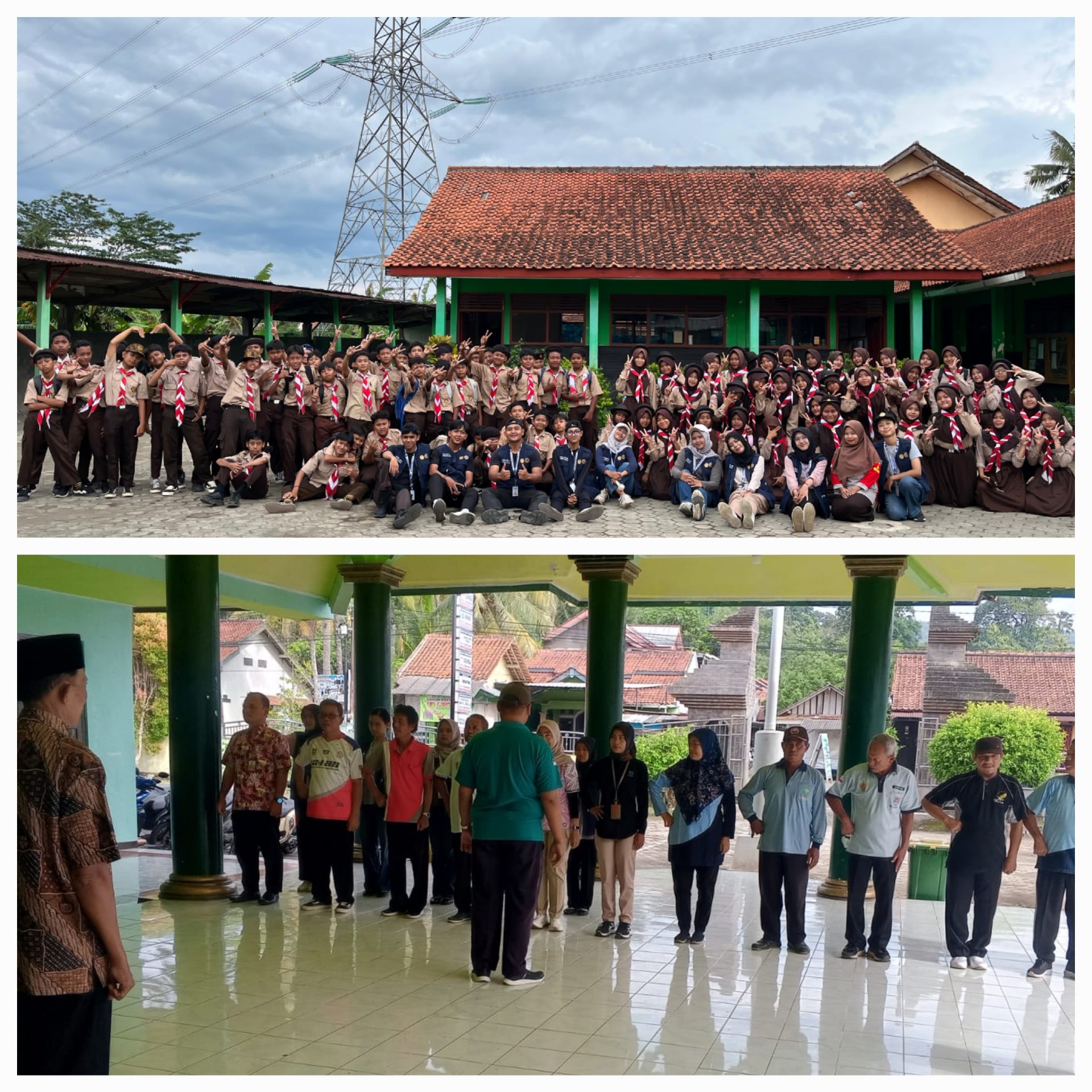 Kegiatan hari ke-24 : Mengikuti kegiatan apel rutin dan pendampingan pramuka