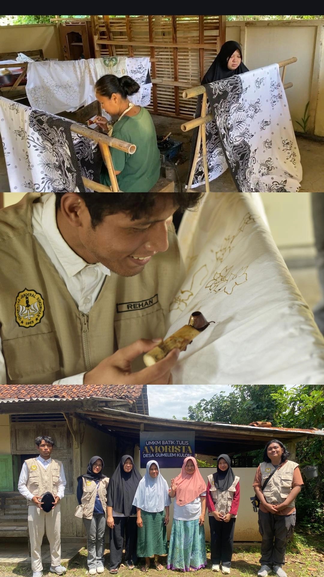 Mahasiswa KKN Universitas Jenderal Soedirman melaksanakan kegiatan kunjungan ke UMKM Batik yang berlokasi di RT 4 RW 3 Desa Gumelem Kulon, Kecamatan Susukan, Kabupaten Banjarnegara