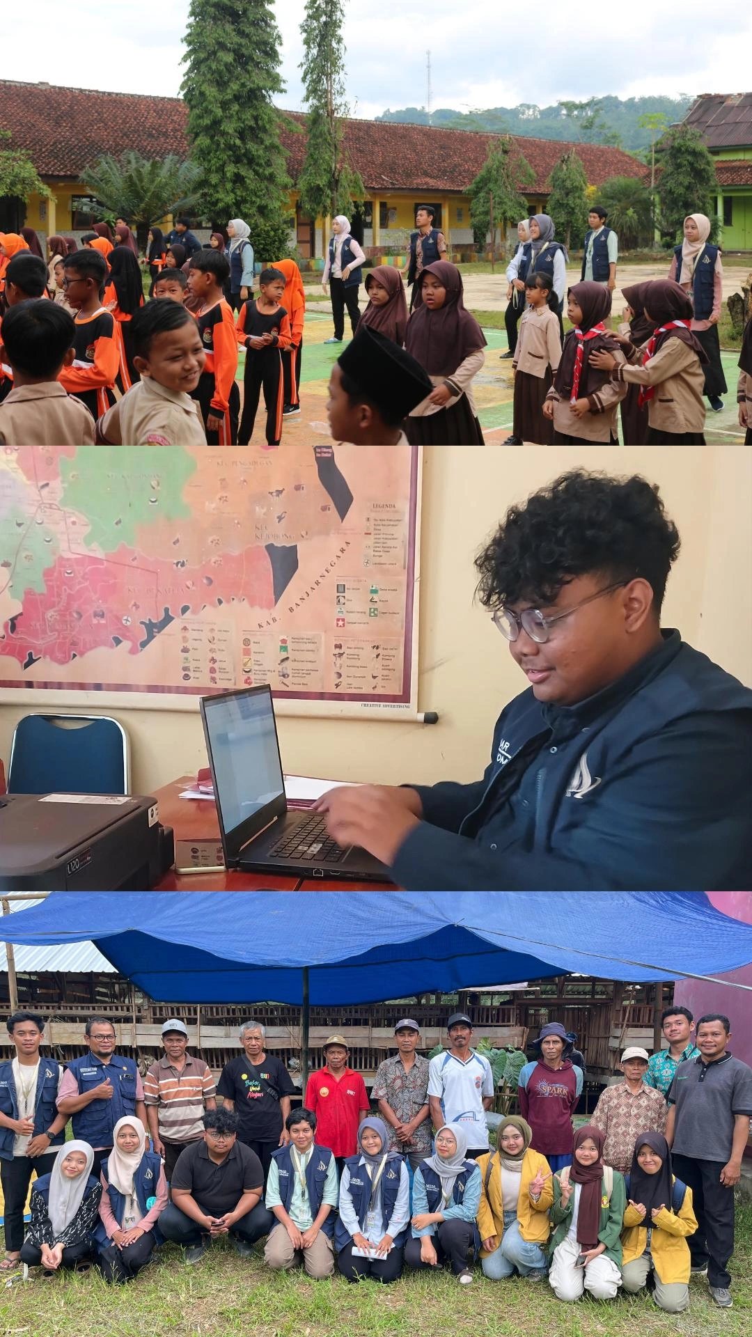 Senam Pagi, Piket Desa, dan Sosialisasi Pupuk Organik