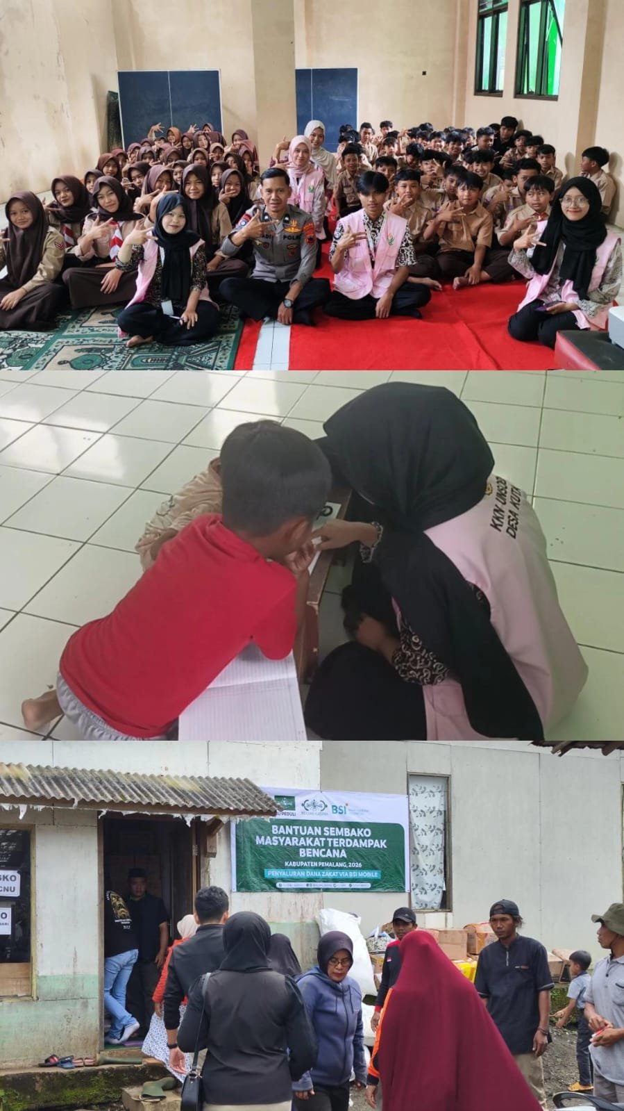 Hari Ke-24_Sosialisasi Kenakalan Remaja, Bimbel, Penyaluran Bantuan Bencana ke Pulosari